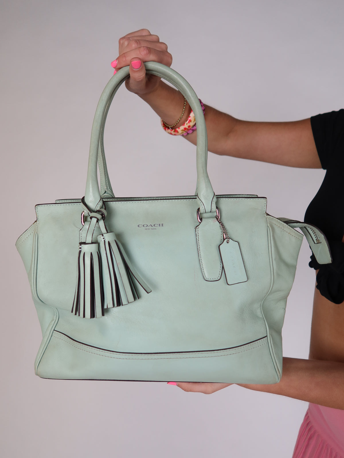 Coach Mint Leather Bag