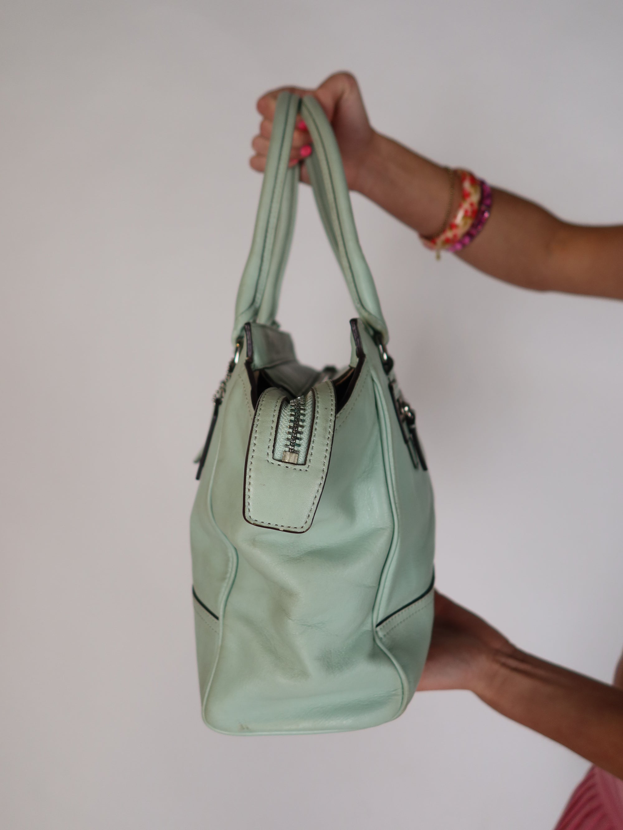Coach Mint Leather Bag