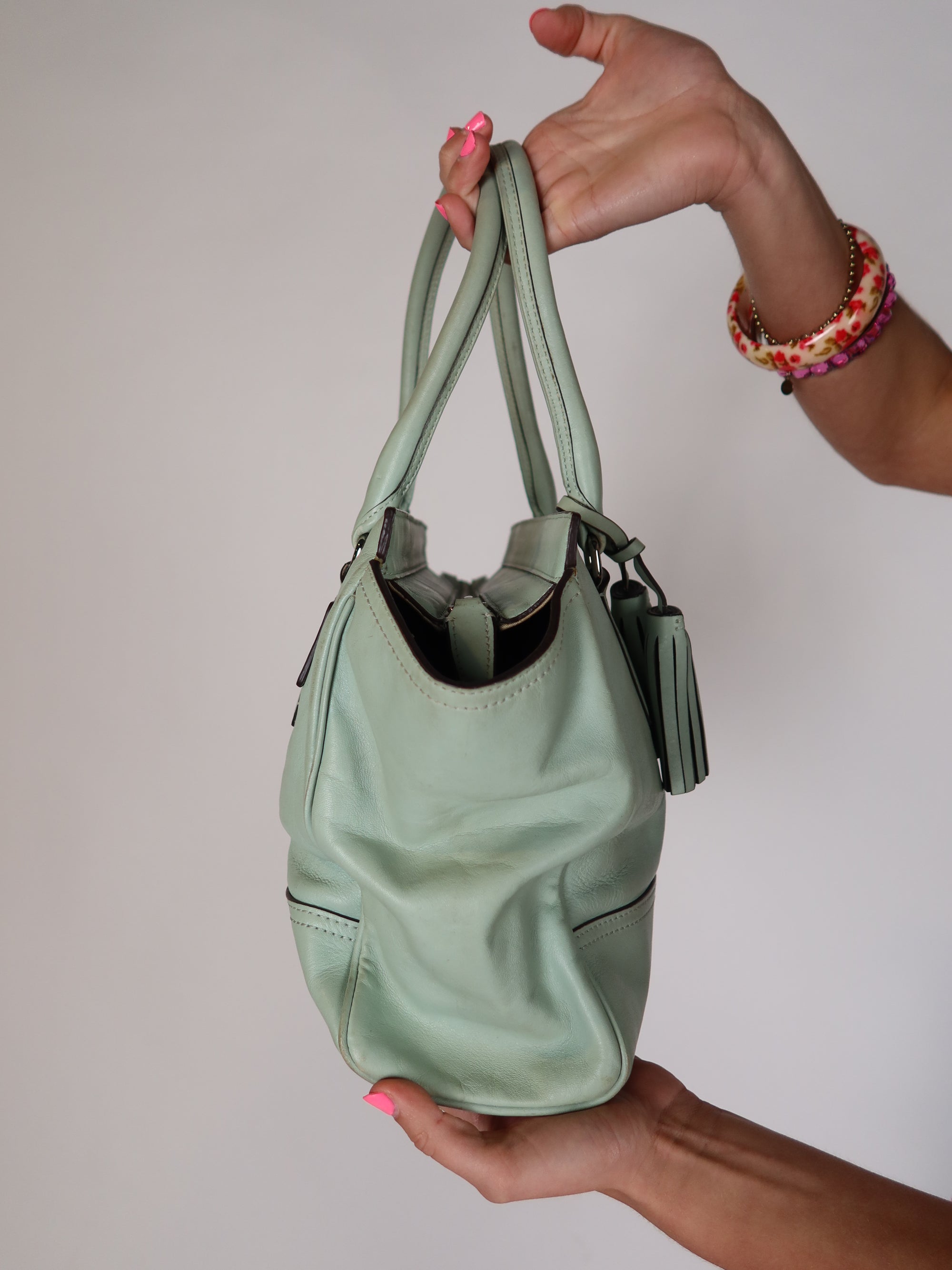 Coach Mint Leather Bag