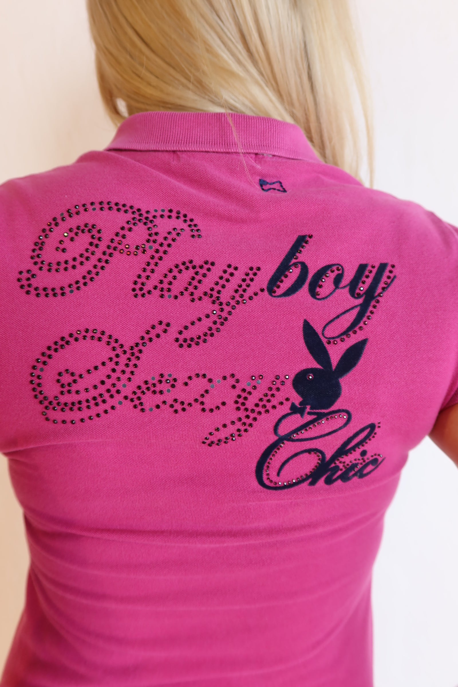 Y2K Playboy Embellished Polo S