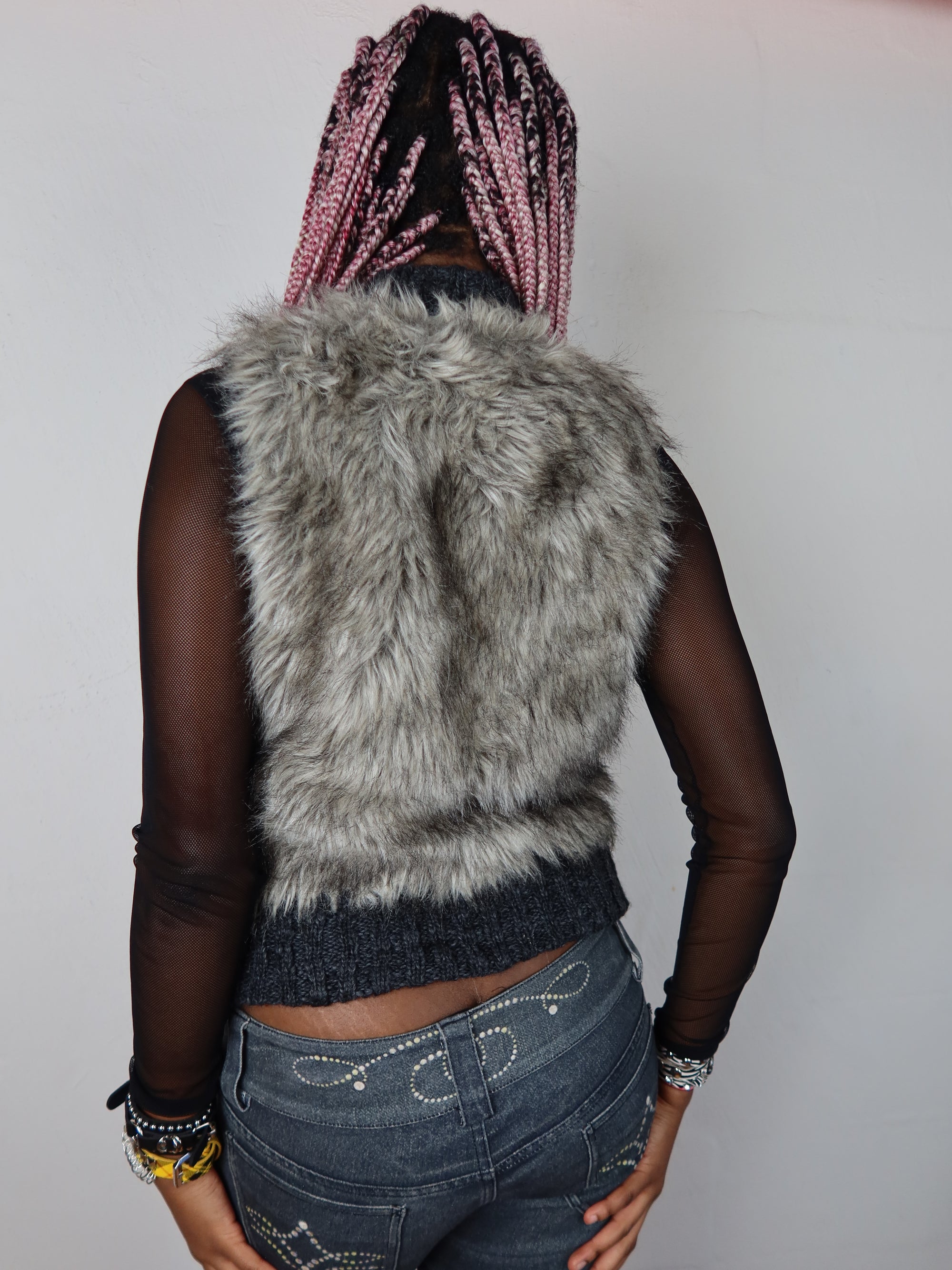 00's Fur Vest Jacket M/L