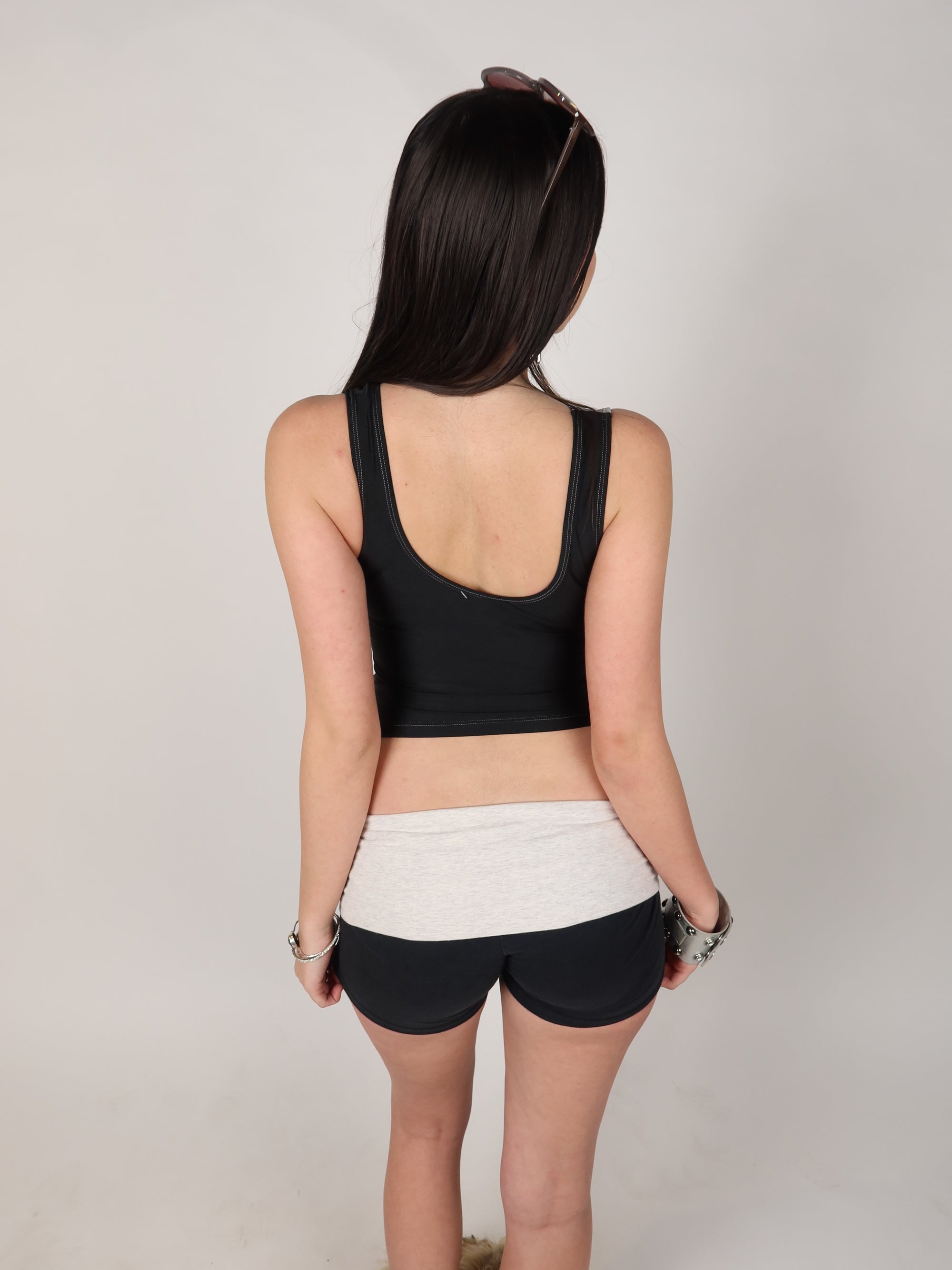 Arena Grey Zip Sporty Tank S