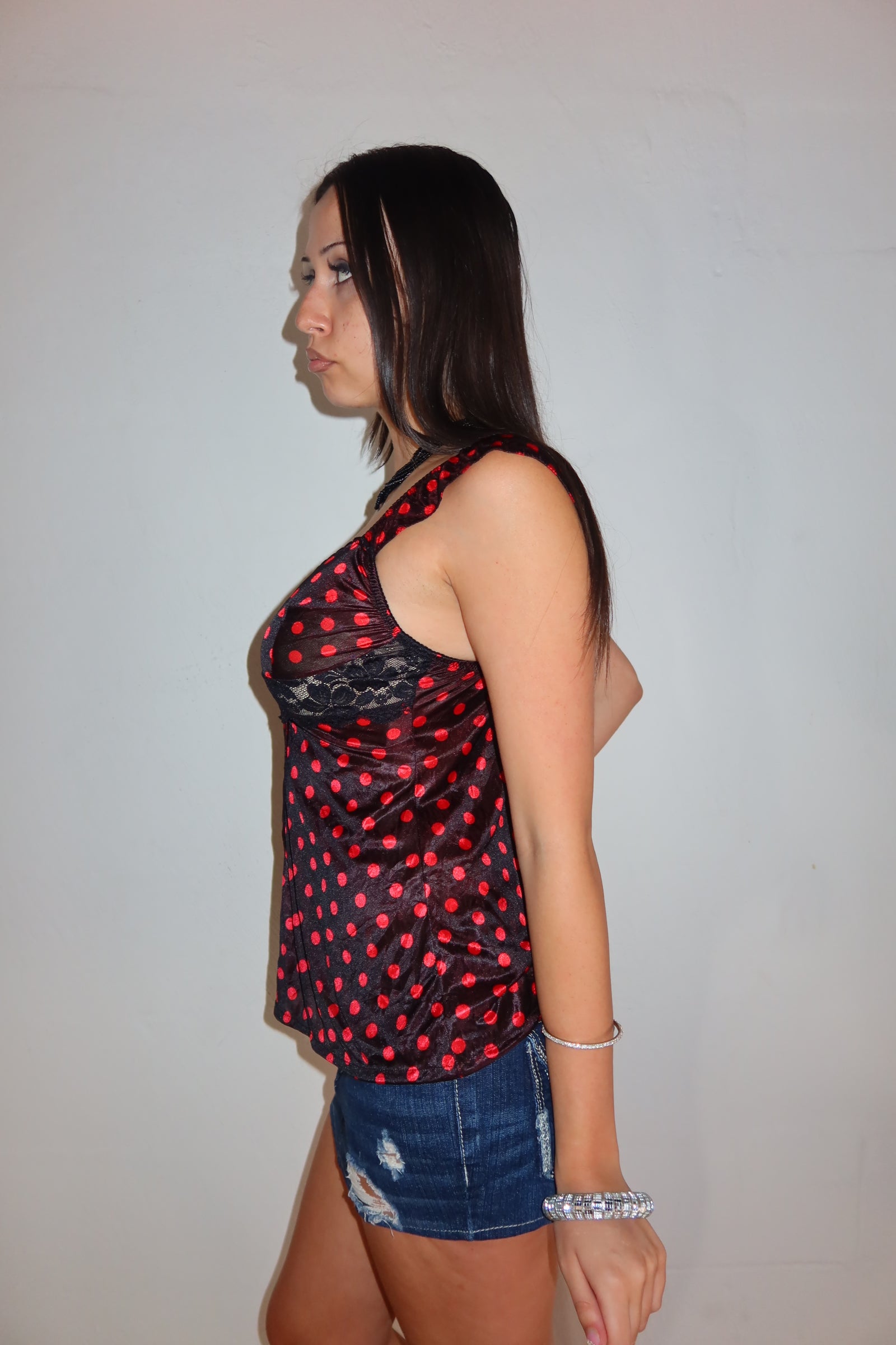 Y2K Seducer Polka Dot Top S/M