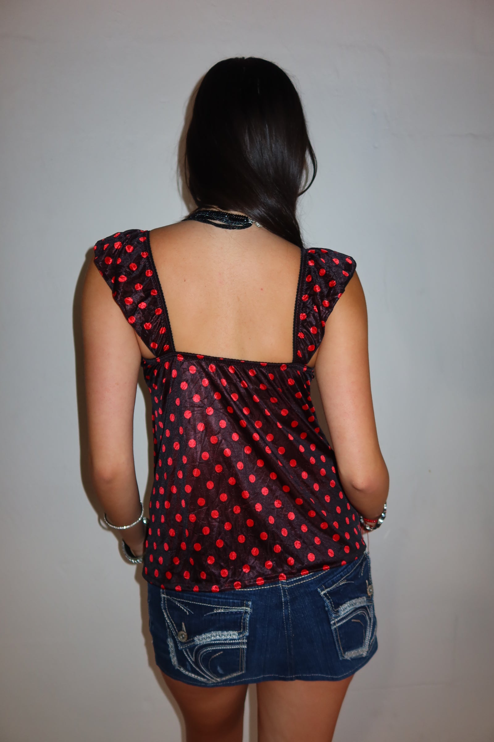 Y2K Seducer Polka Dot Top S/M