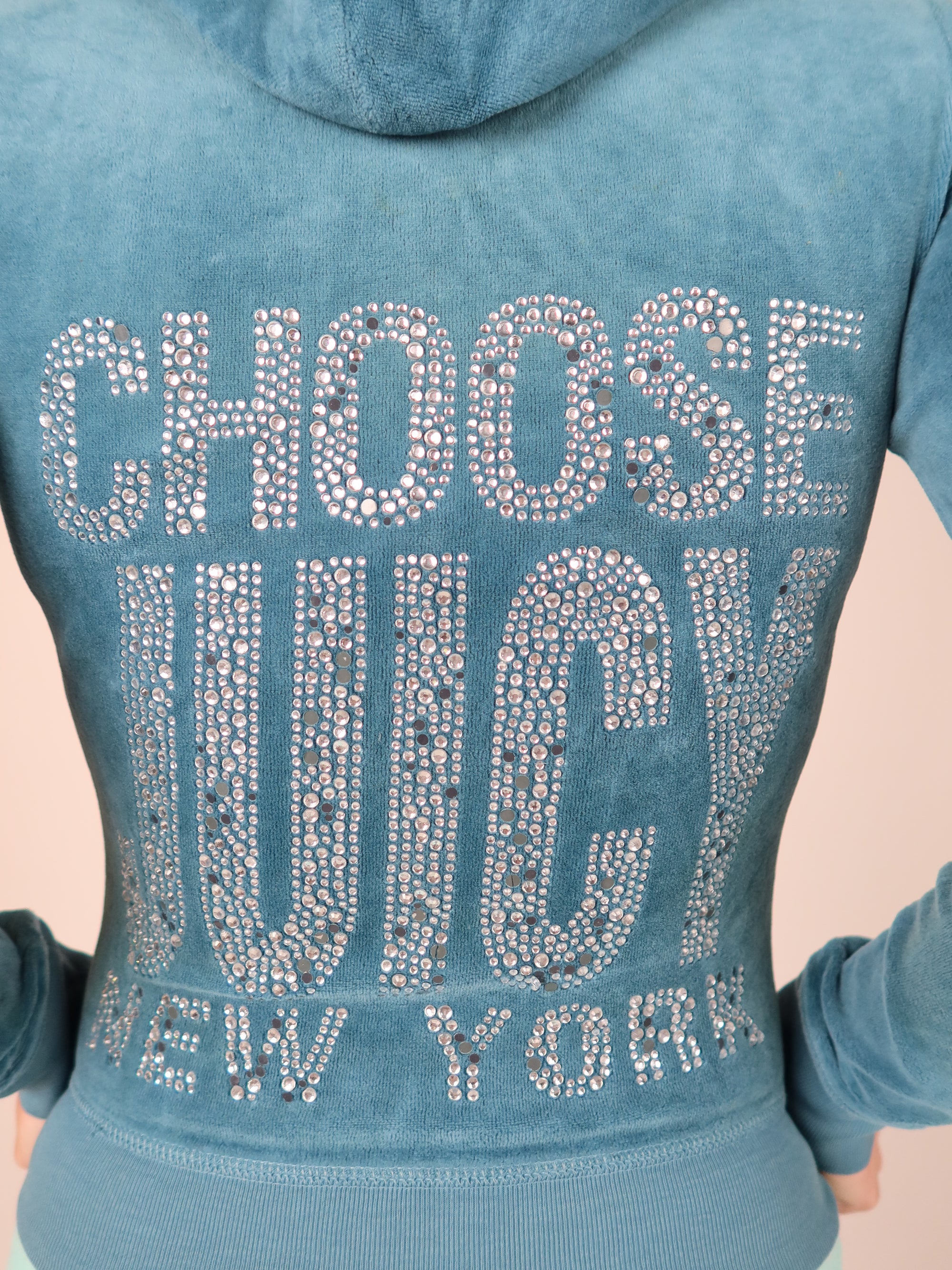 Juicy Teal Velour Hoodie XS/S