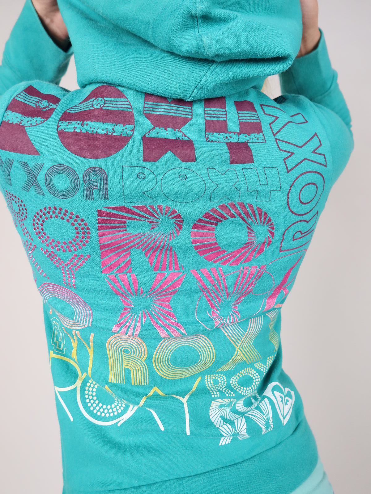 Roxy Teal Zip Hoodie S/M