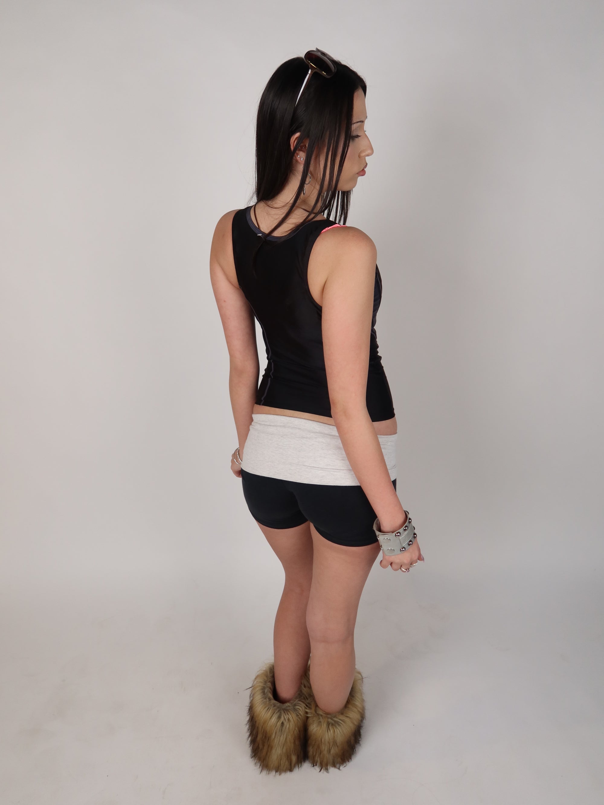 Avanti Exe Black Zip-Front Sporty Tank XS/S
