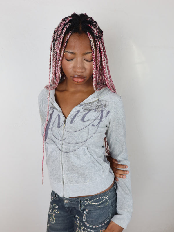 Vintage Juicy Couture jacket, Y2K resale clothing at Brat's Closet.