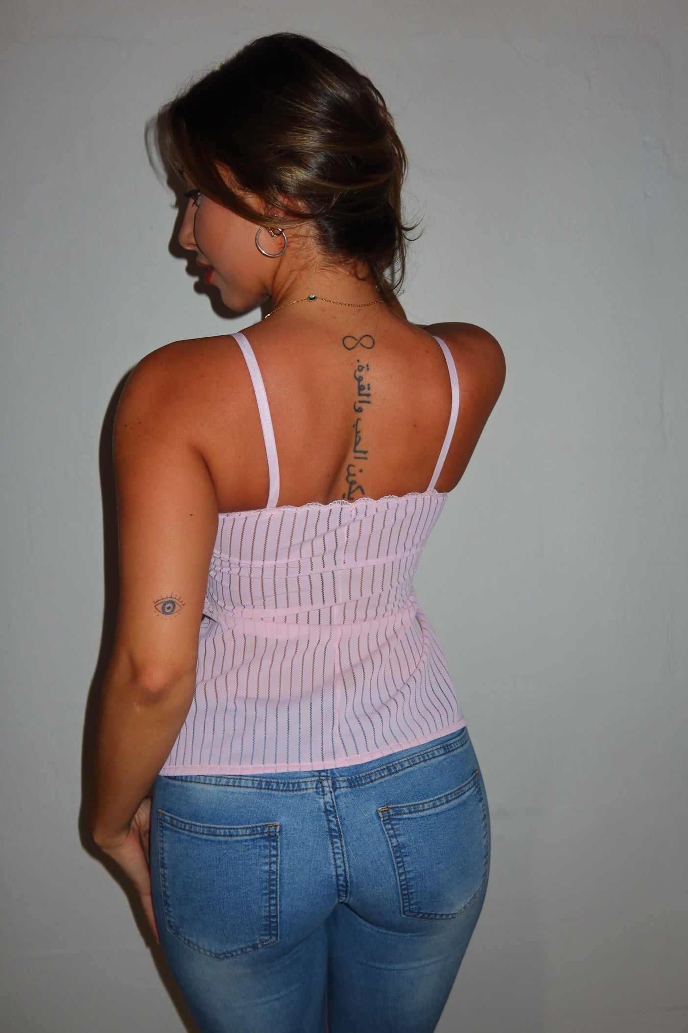 Y2K Stripe Singlet Top S