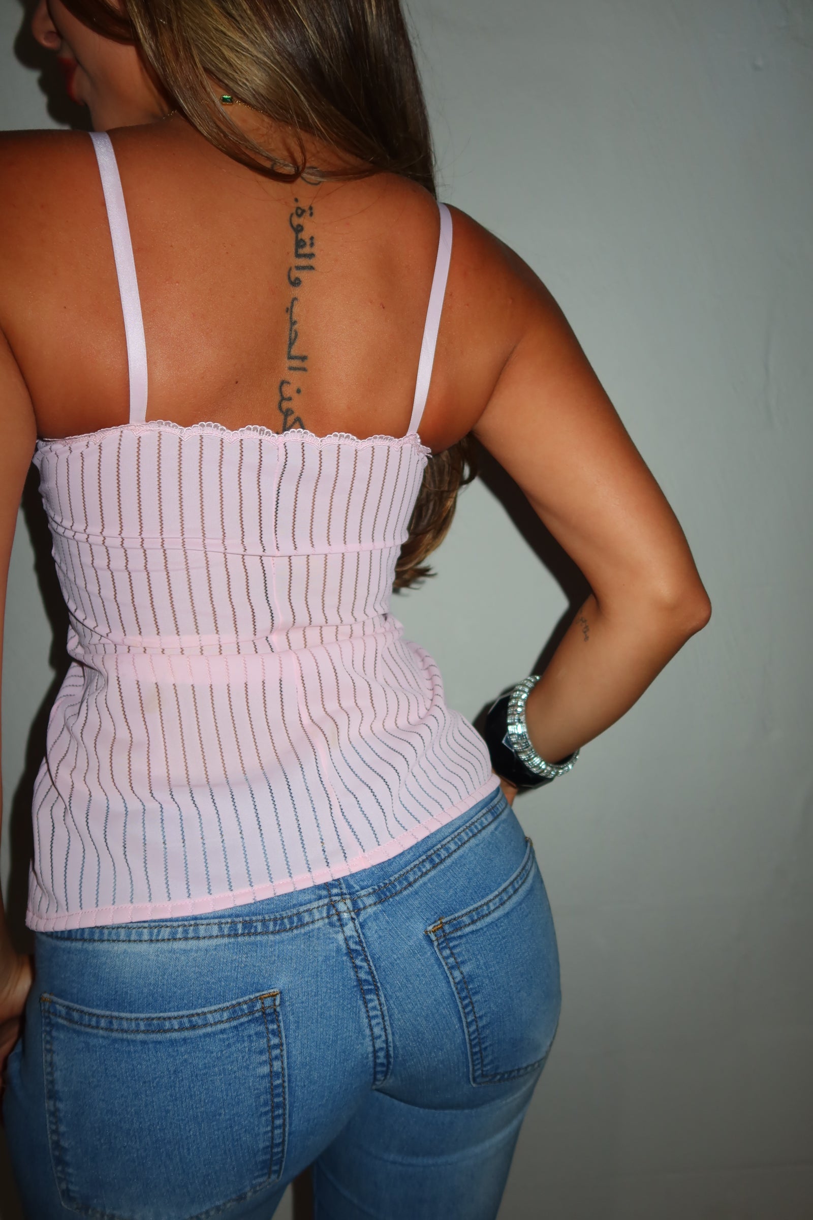 Y2K Stripe Singlet Top S
