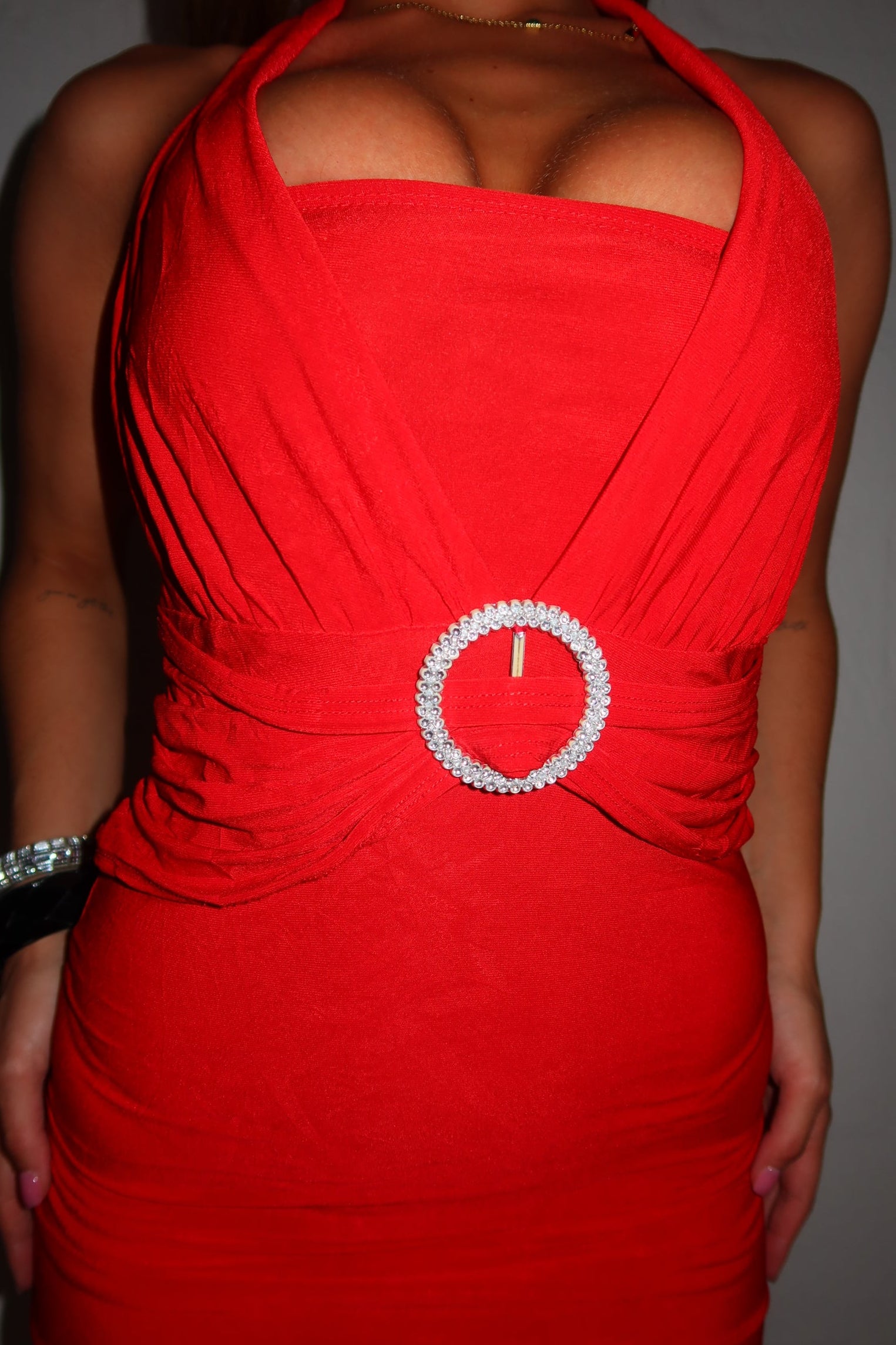 Y2K Halter Mini Party Dress S