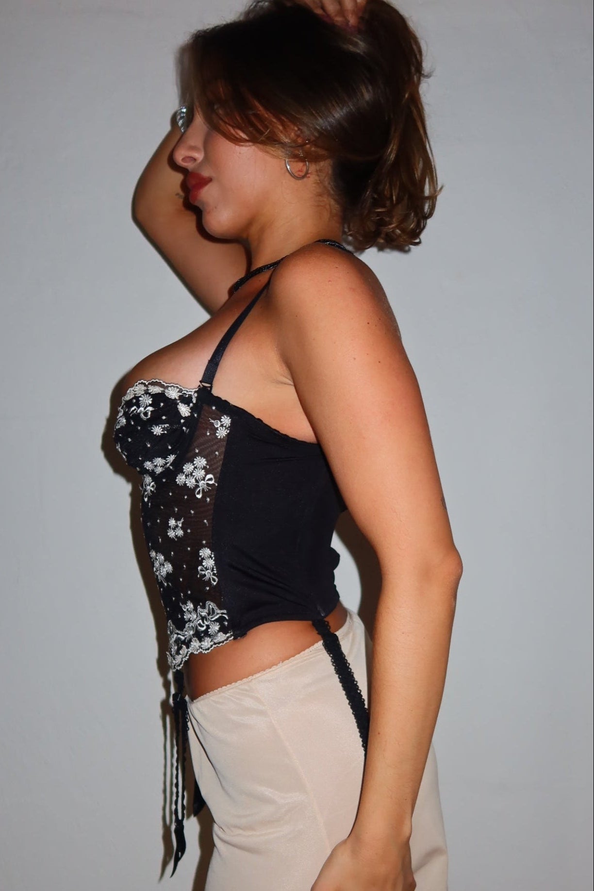 Y2K Floral Corset S