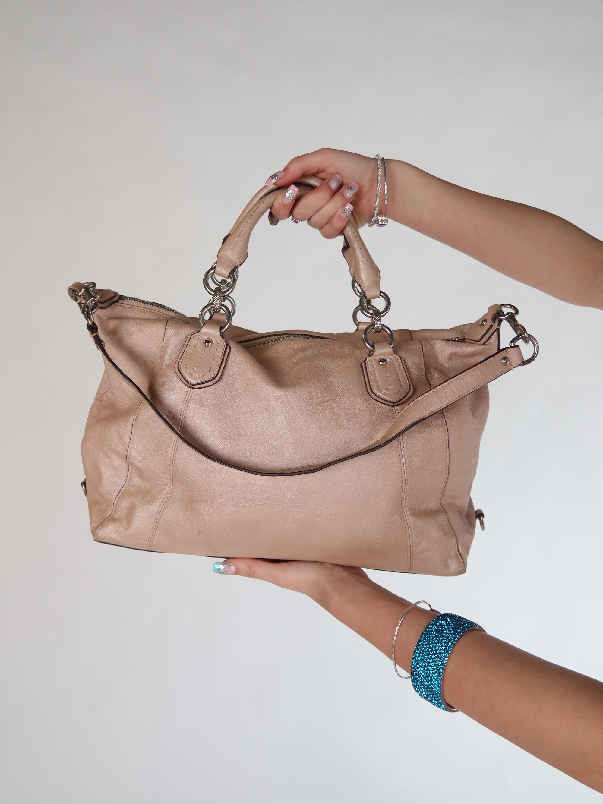 Coach Blush Pink Leather Satchel Bag