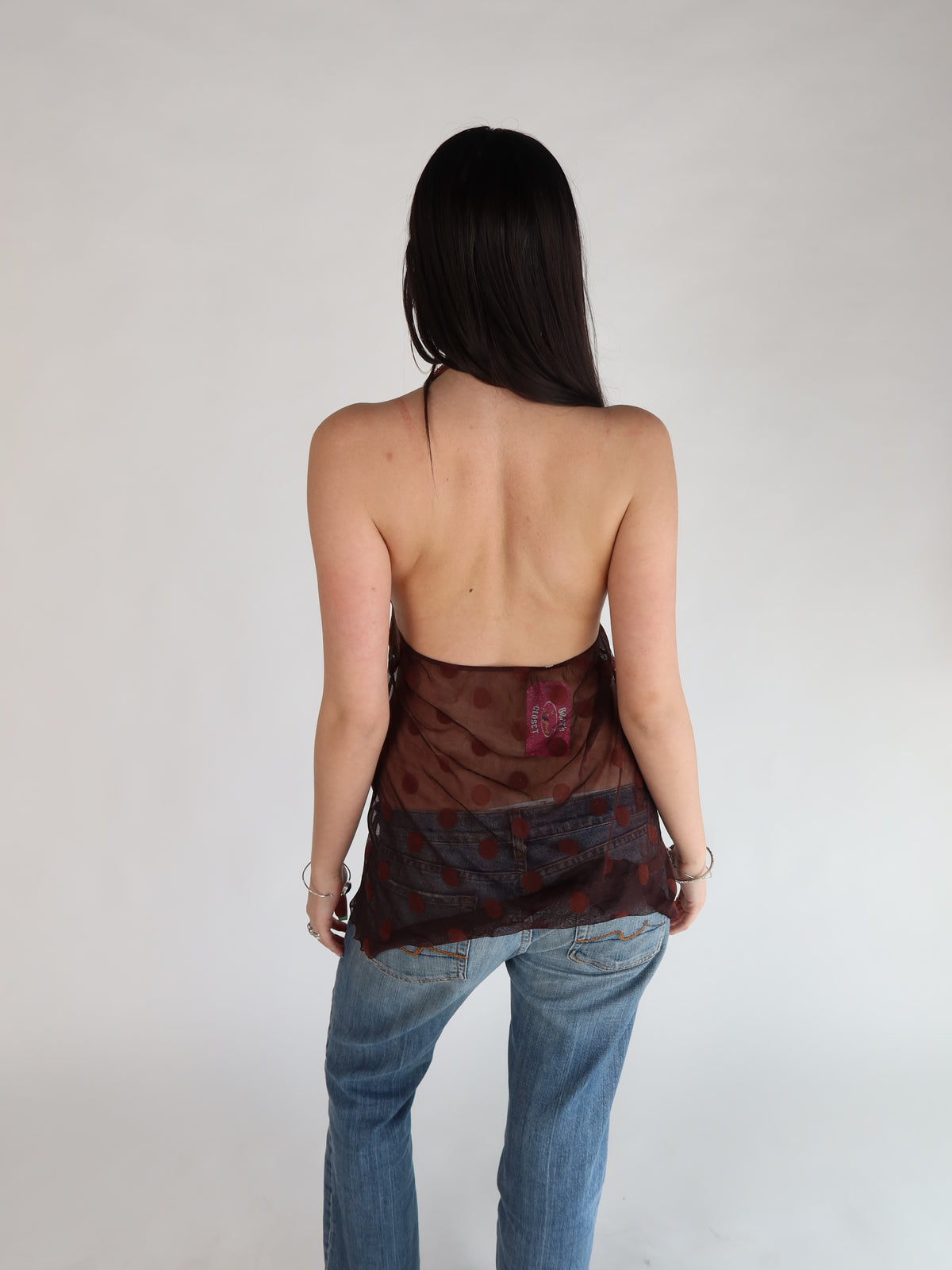Brown Polka Dot Halter S/M