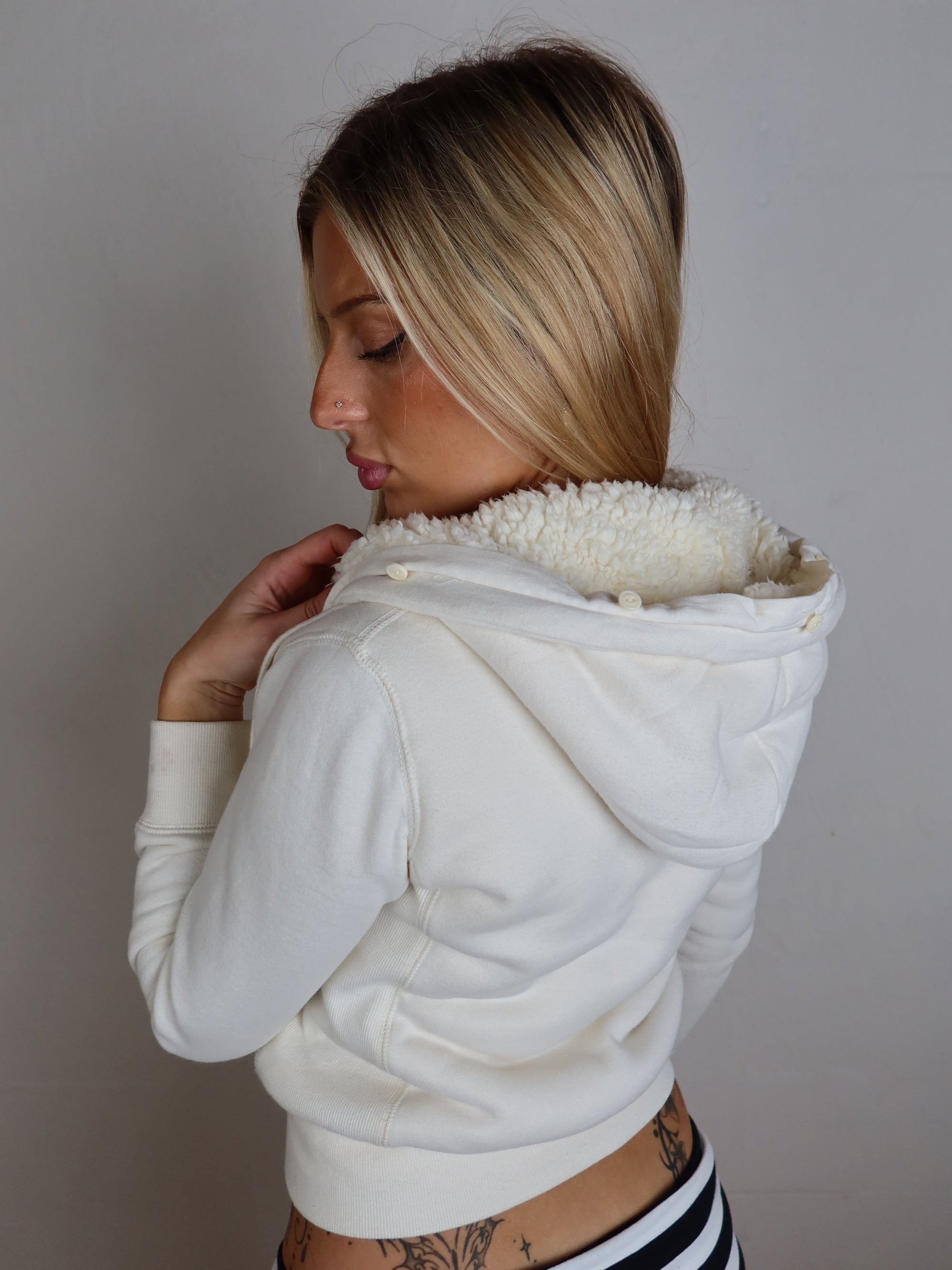 00's Detachable Fur Jacket S/M