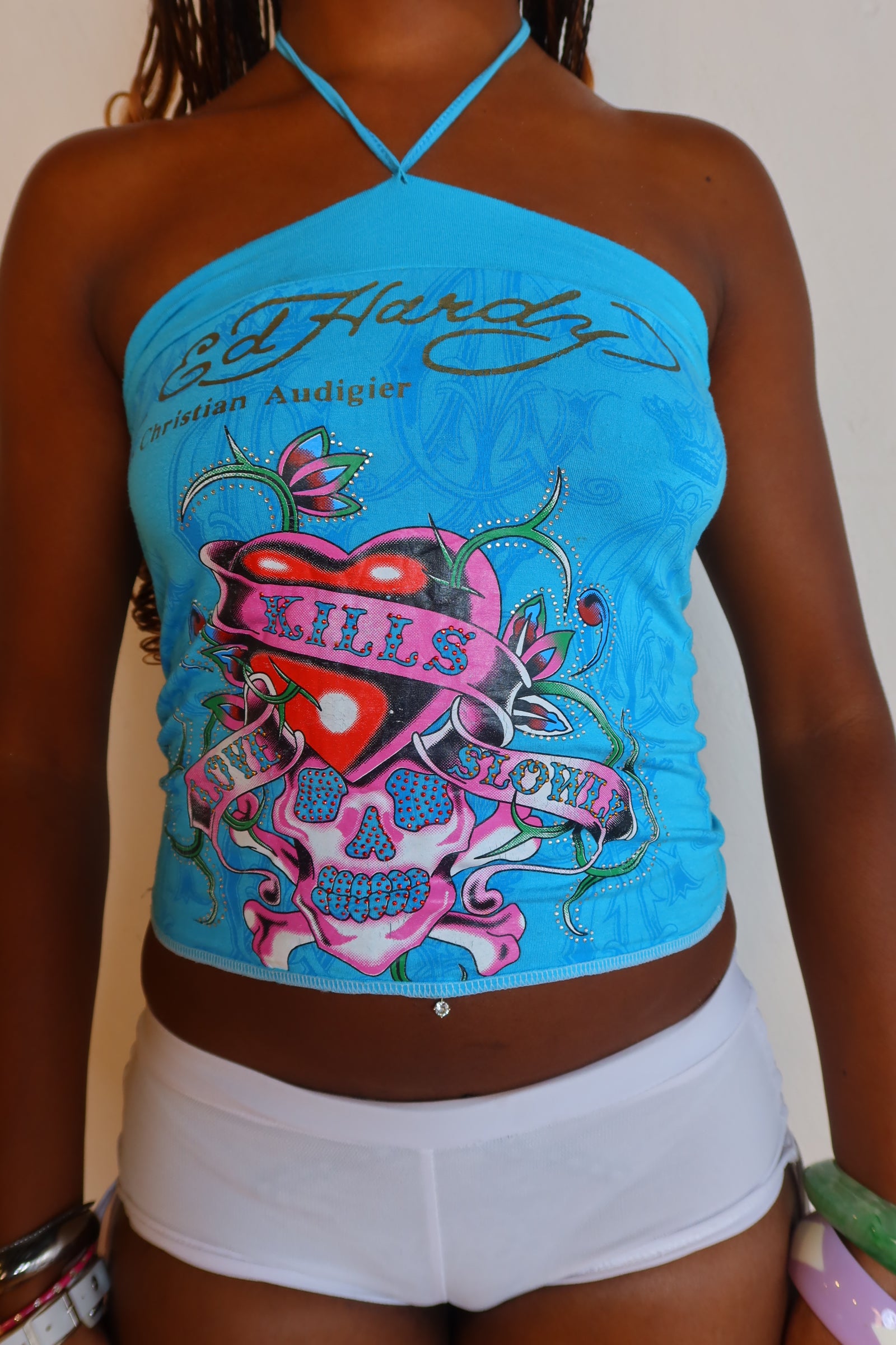 RARE Ed Hardy Halter S