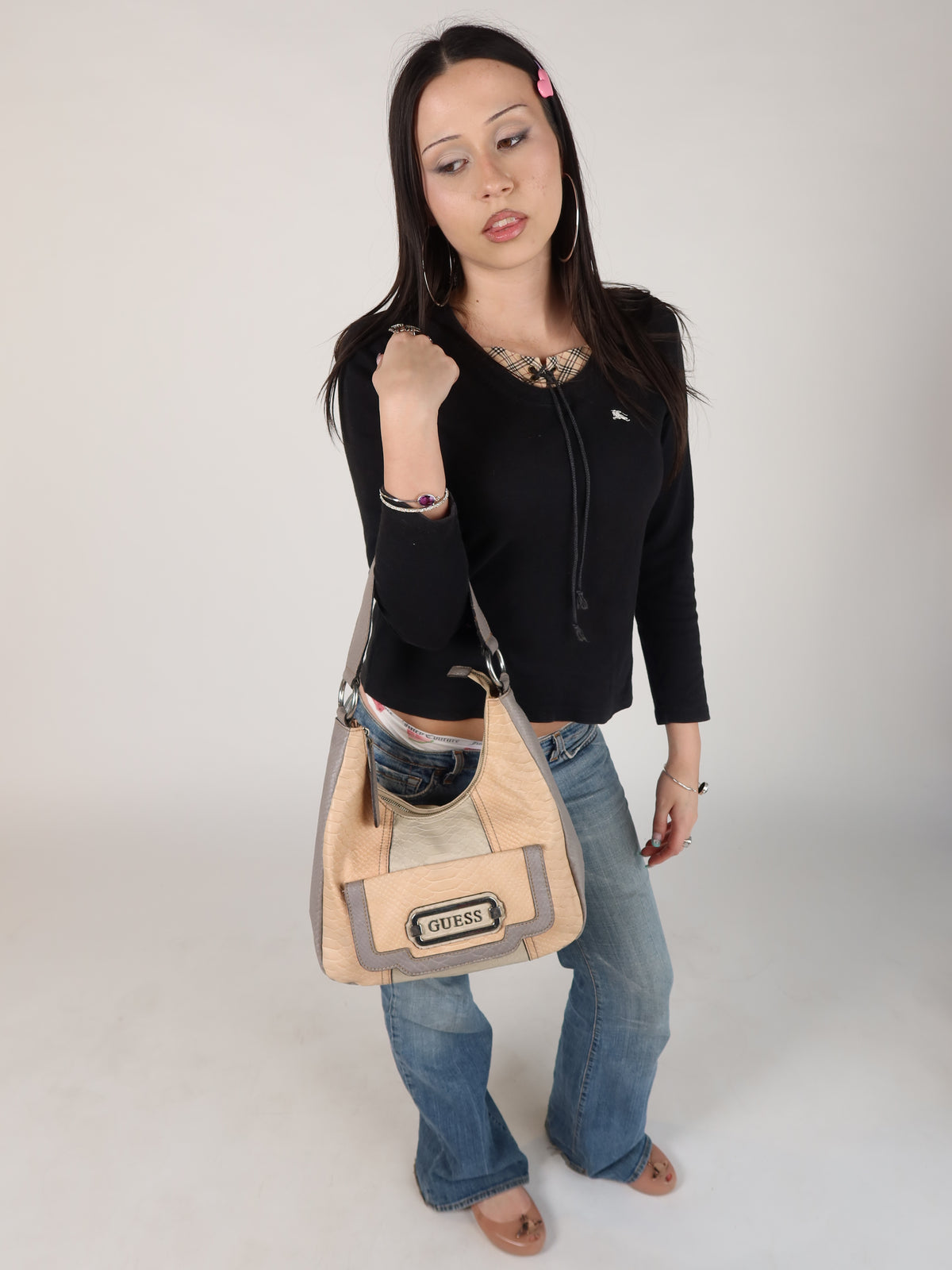 Guess Snakeskin Hobo Bag