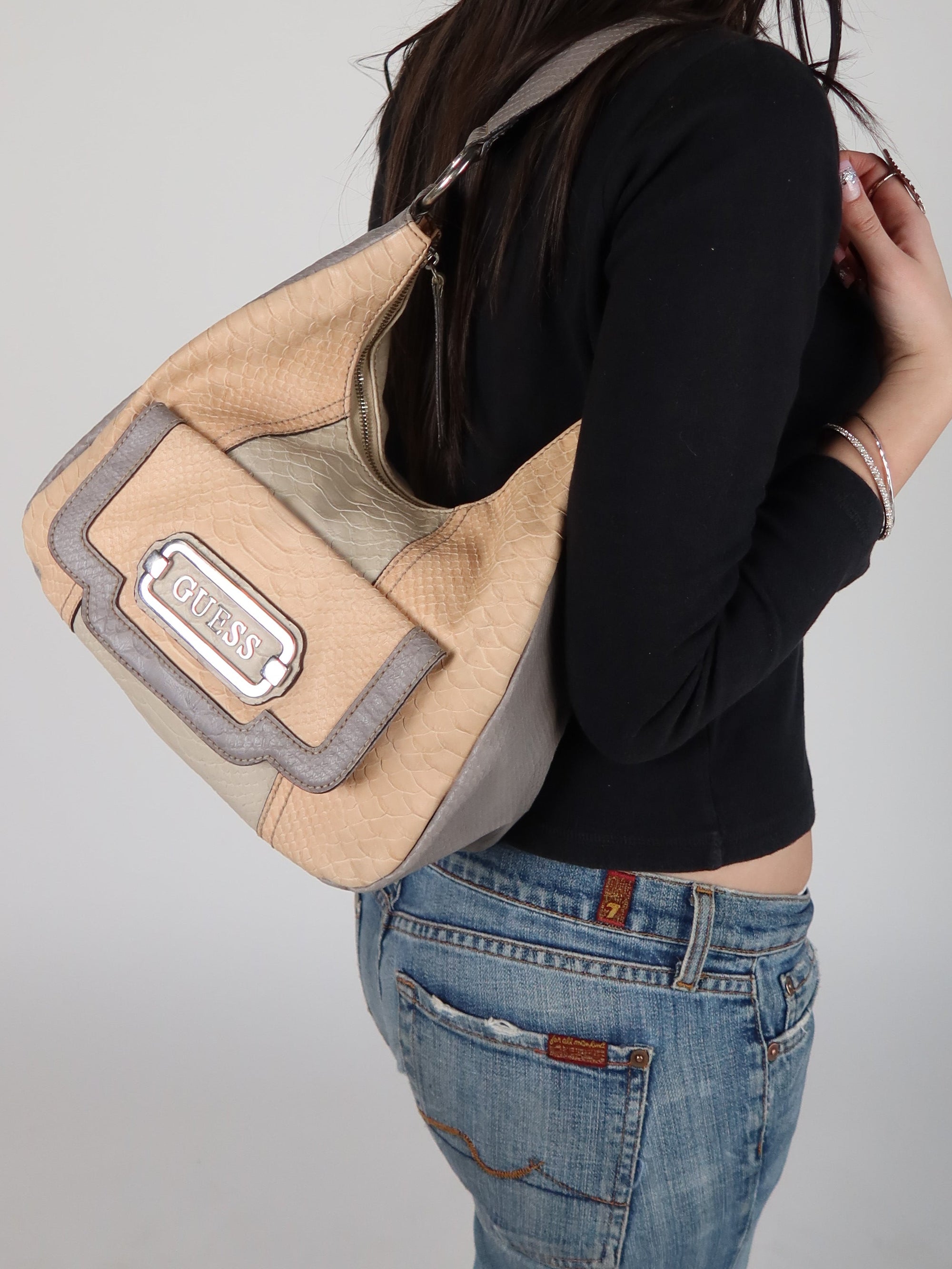 Guess Snakeskin Hobo Bag