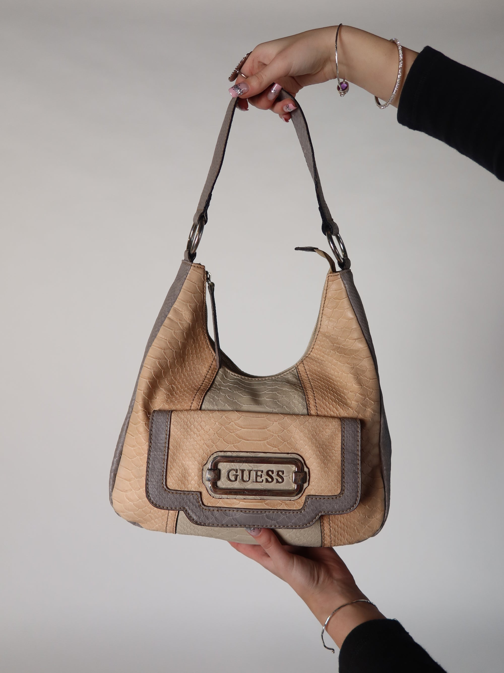 Guess Snakeskin Hobo Bag