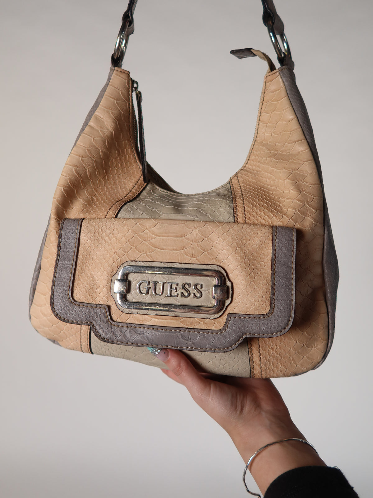 Guess Snakeskin Hobo Bag