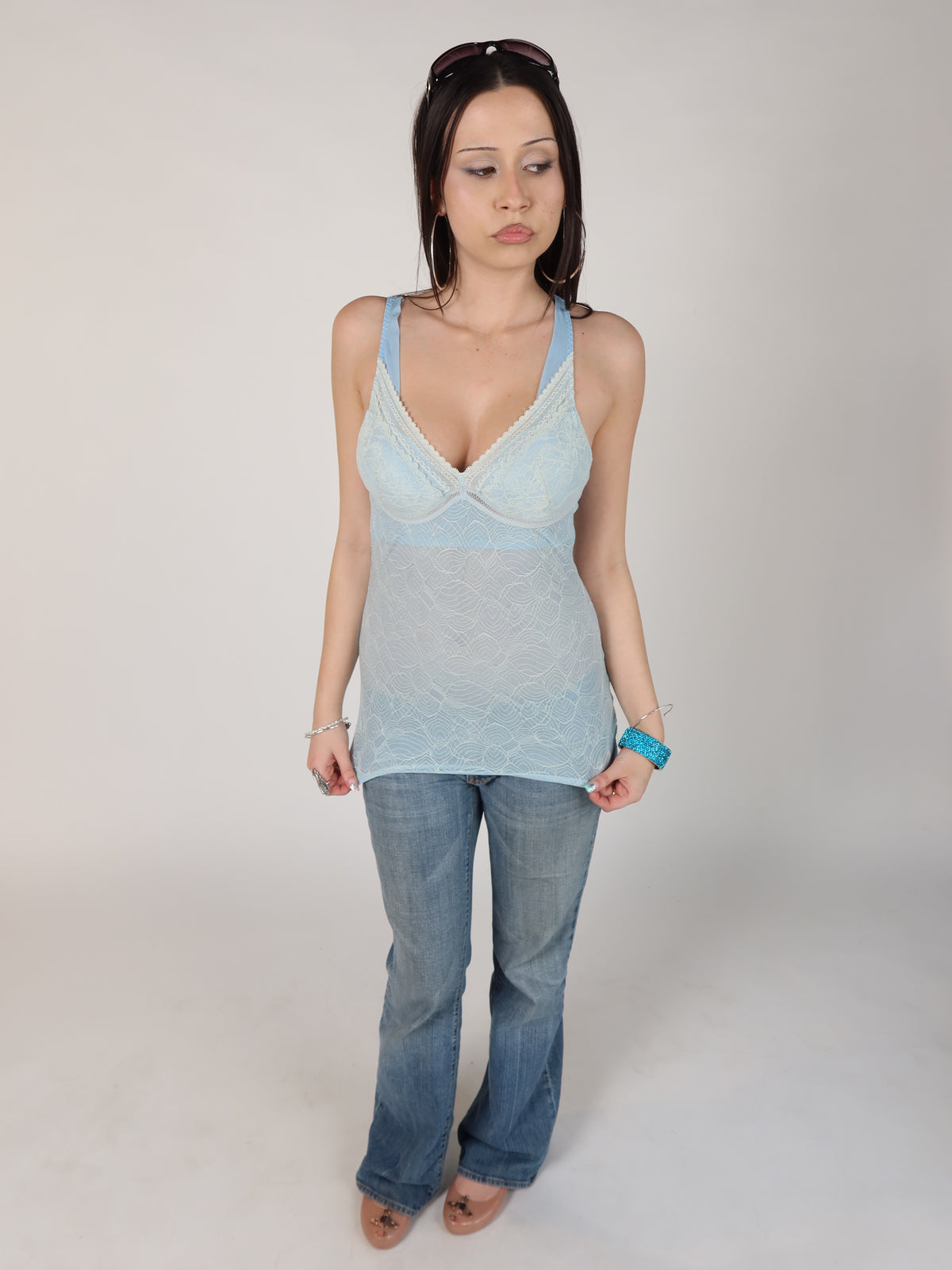 Baby Blue Lace Cami S/M