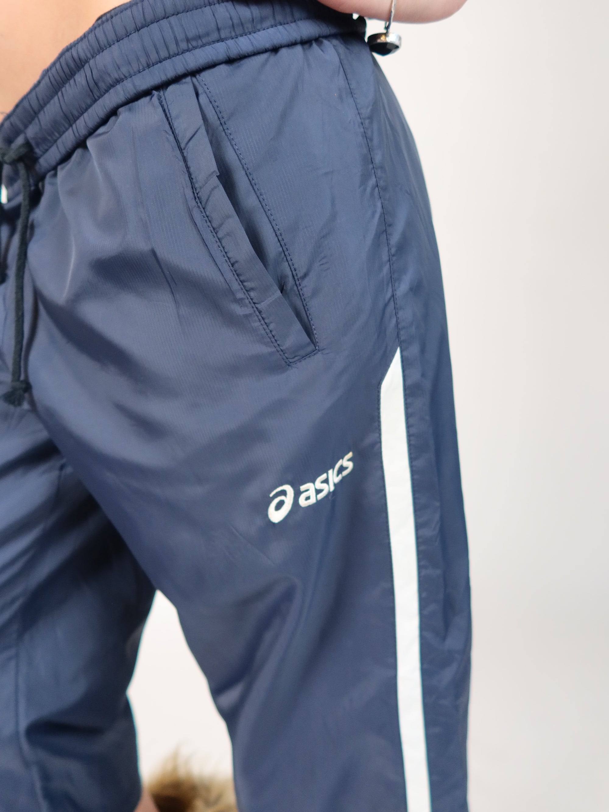 Asics Navy Track Pants S/M