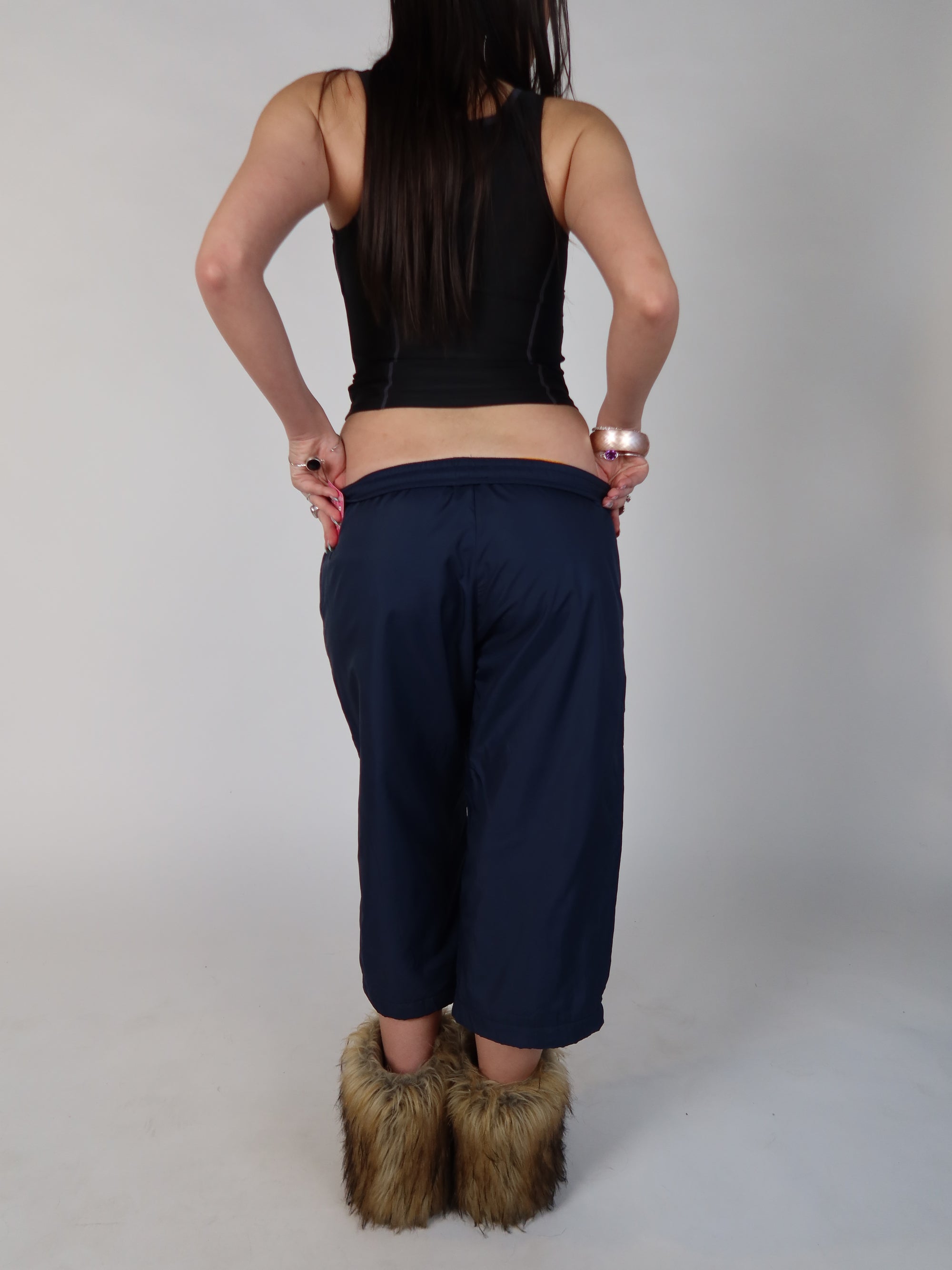 Asics Navy Track Pants S/M