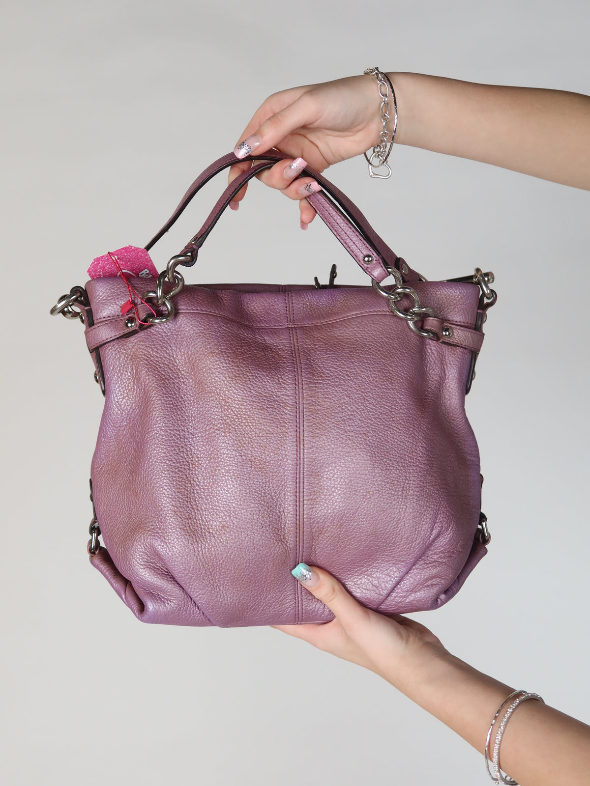 Coach Lilac Chain Strap Hobo Bag
