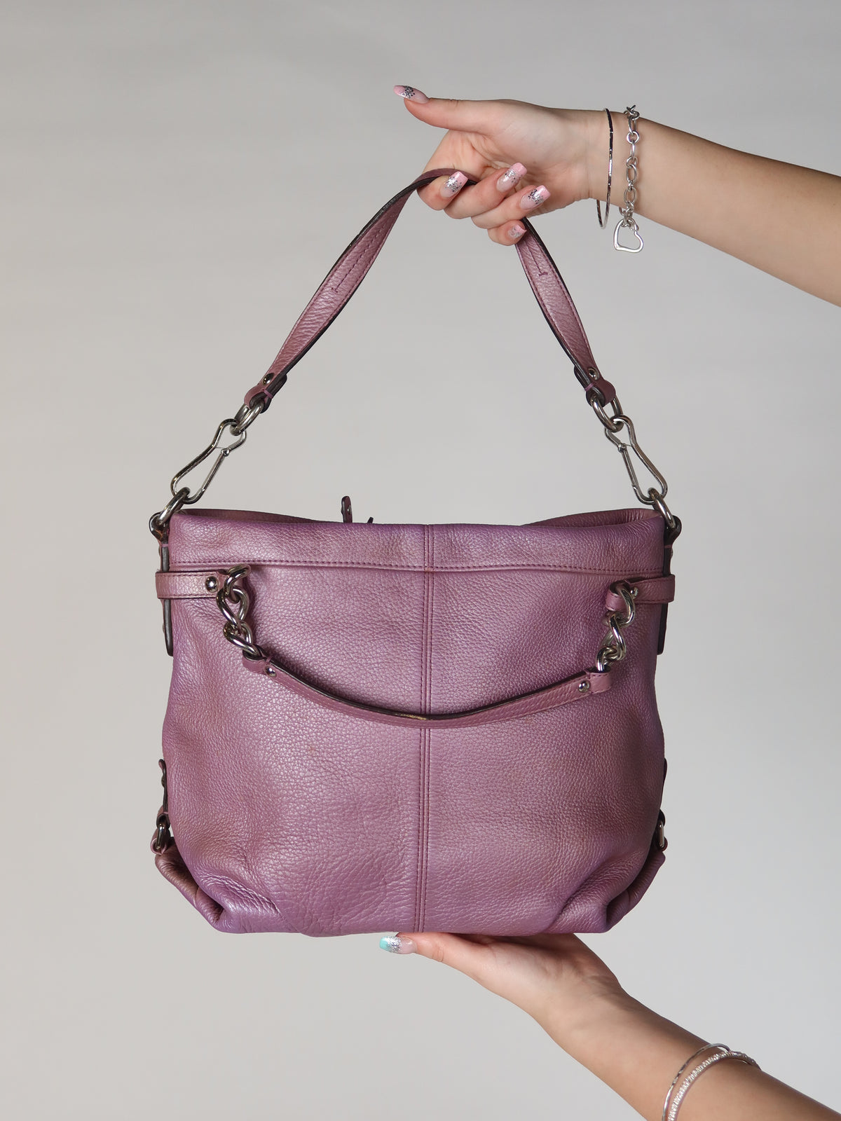 Coach Lilac Chain Strap Hobo Bag