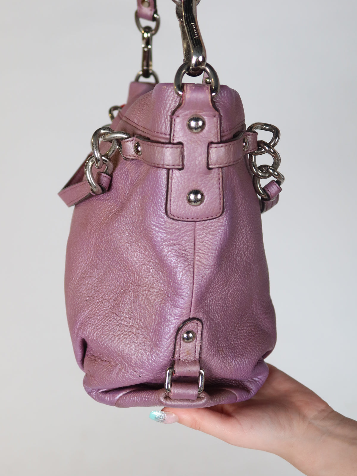 Coach Lilac Chain Strap Hobo Bag