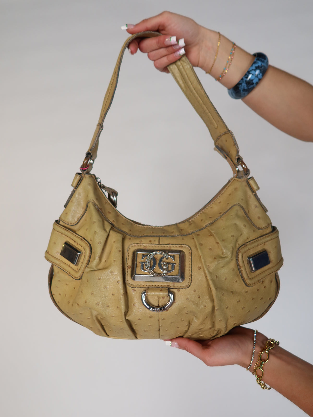 Guess Ostrich Print Hobo Bag