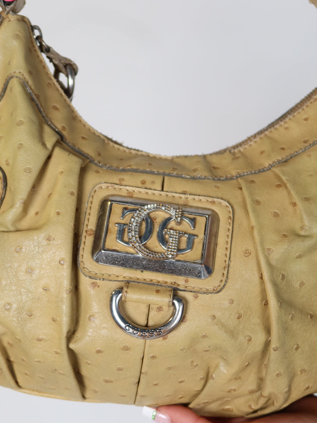 Guess Ostrich Print Hobo Bag