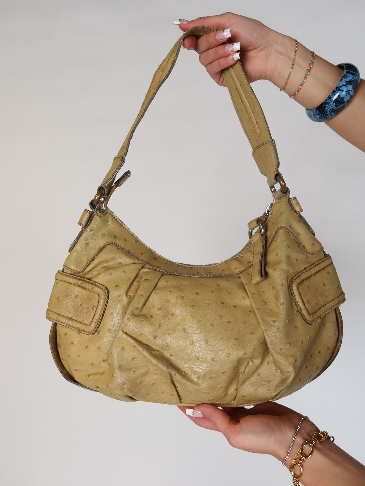 Guess Ostrich Print Hobo Bag