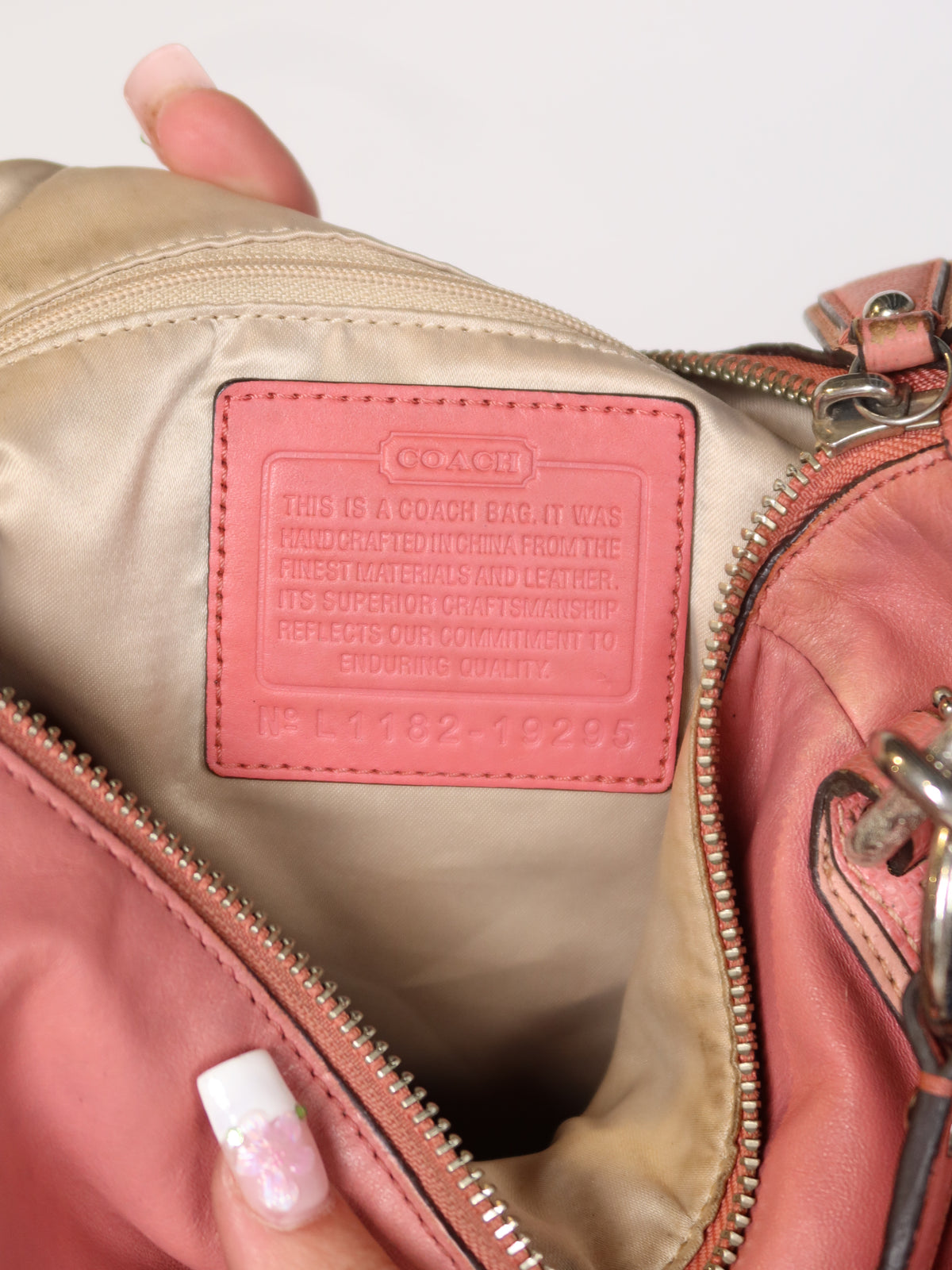 Coach Rose Pink Leather Bag