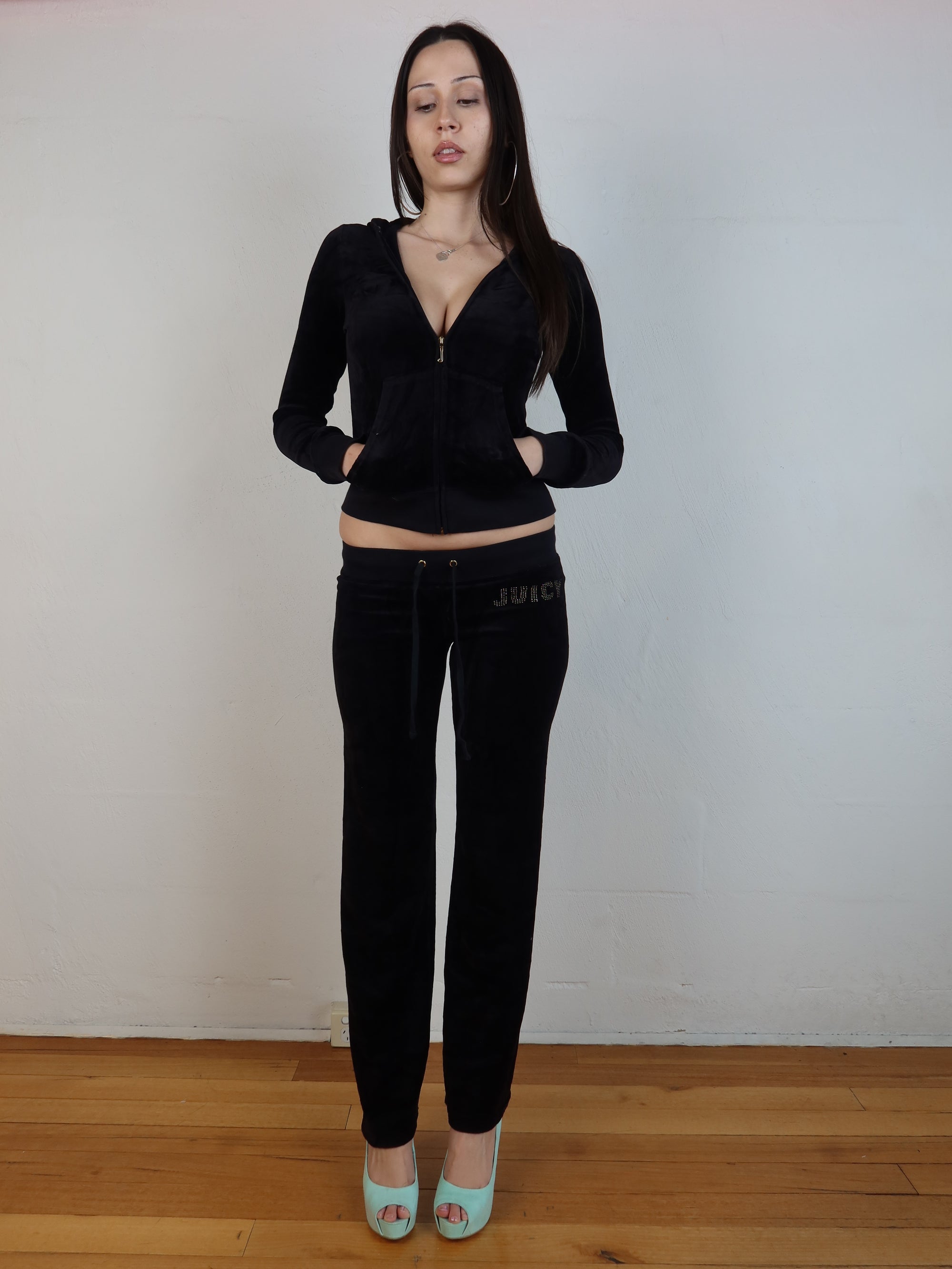 Black Juicy Velour Set S
