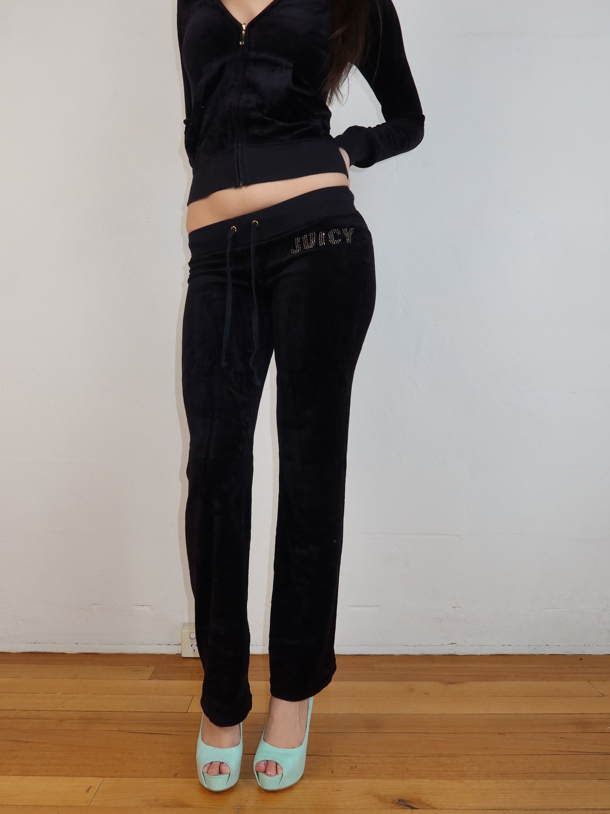 Black Juicy Velour Set S