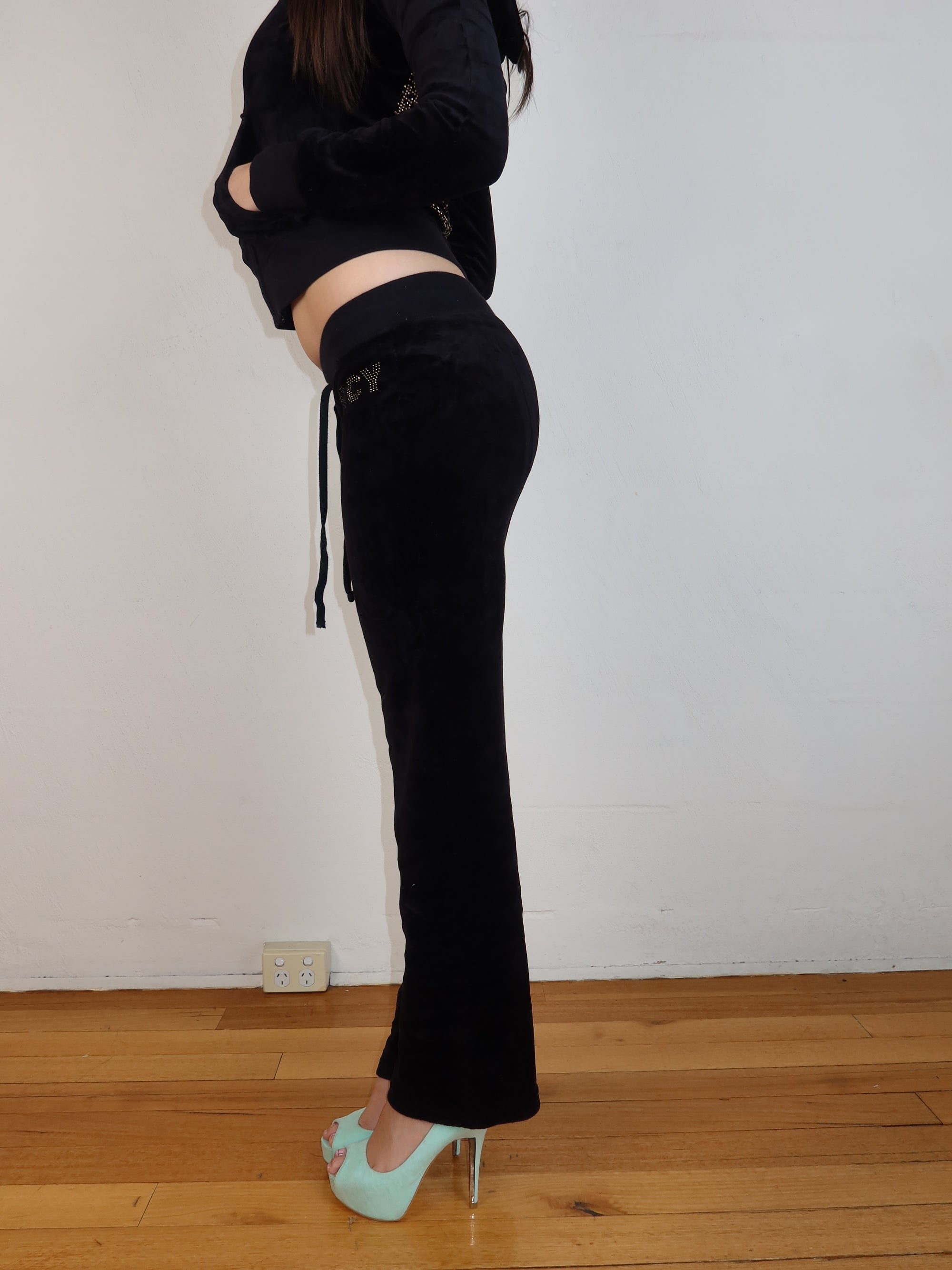 Black Juicy Velour Set S