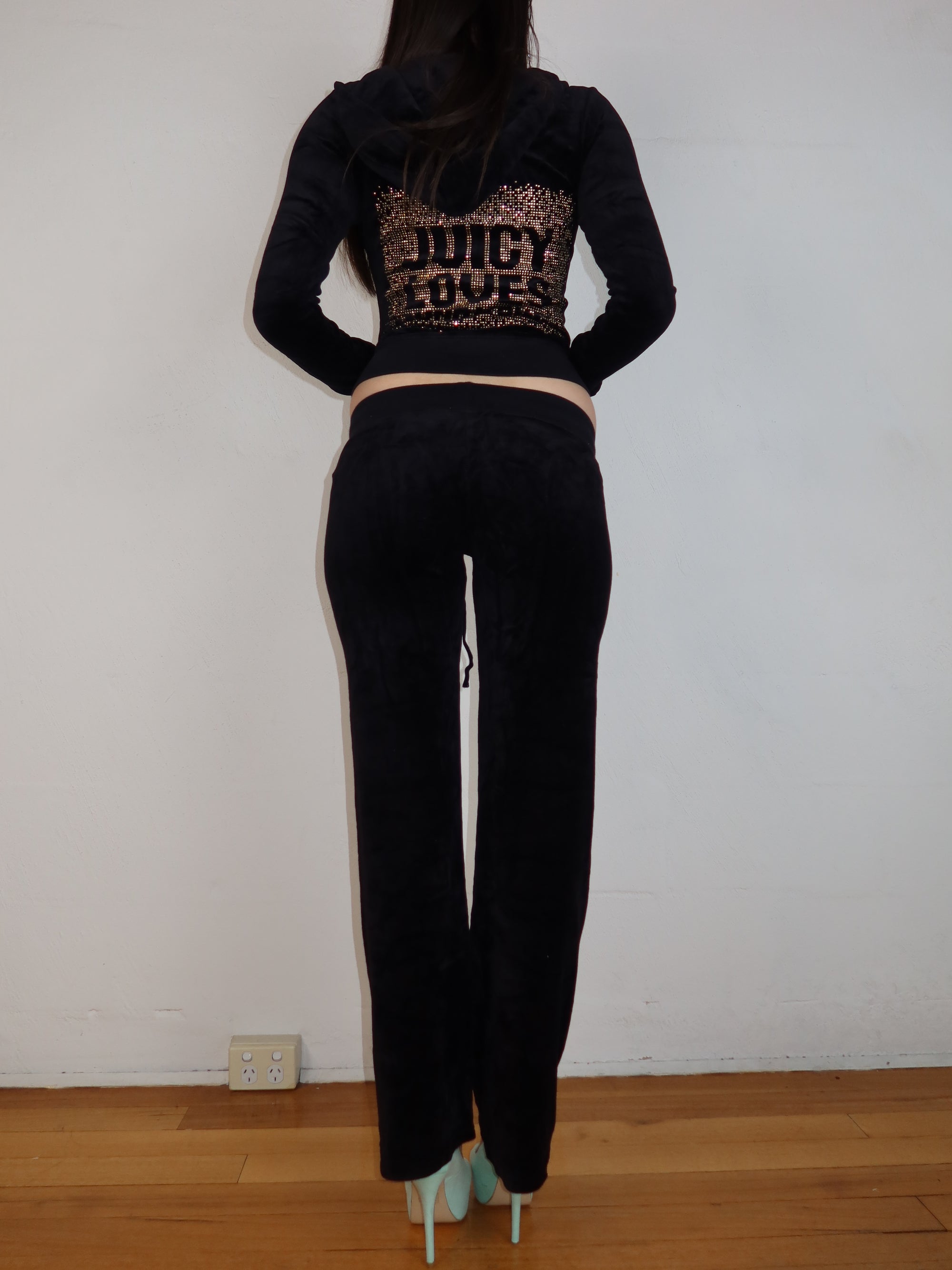 Black Juicy Velour Set S