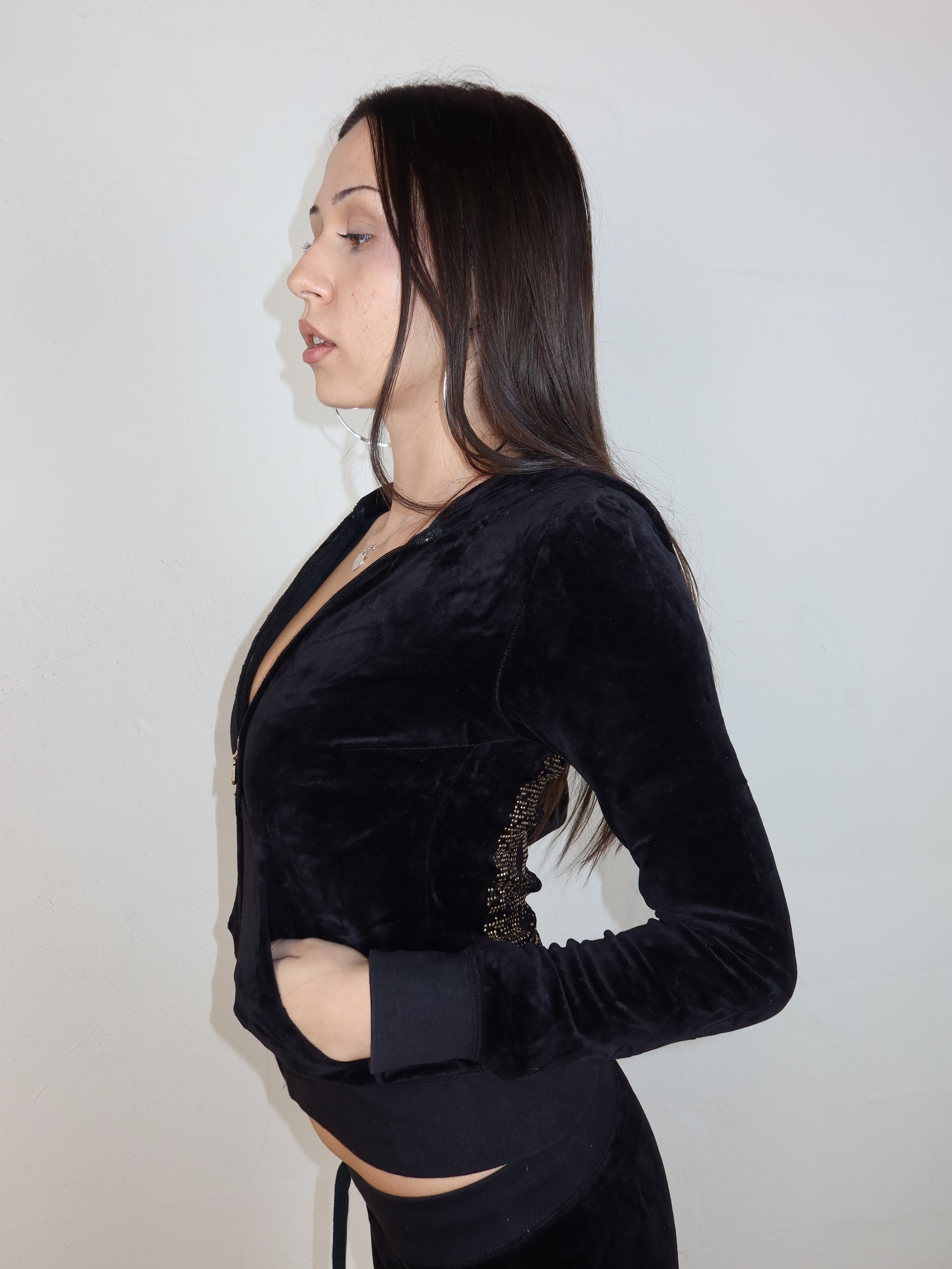 Black Juicy Velour Set S