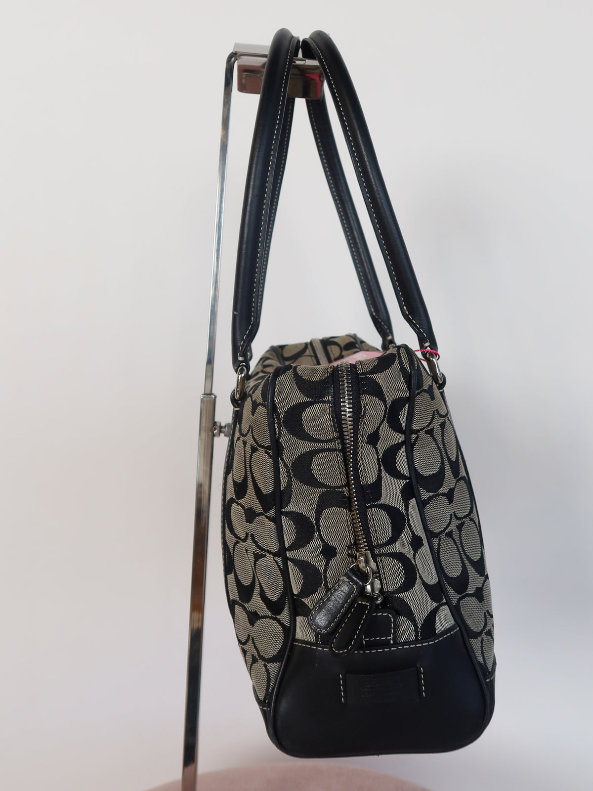Coach Signature Black & Grey Satchel Bag