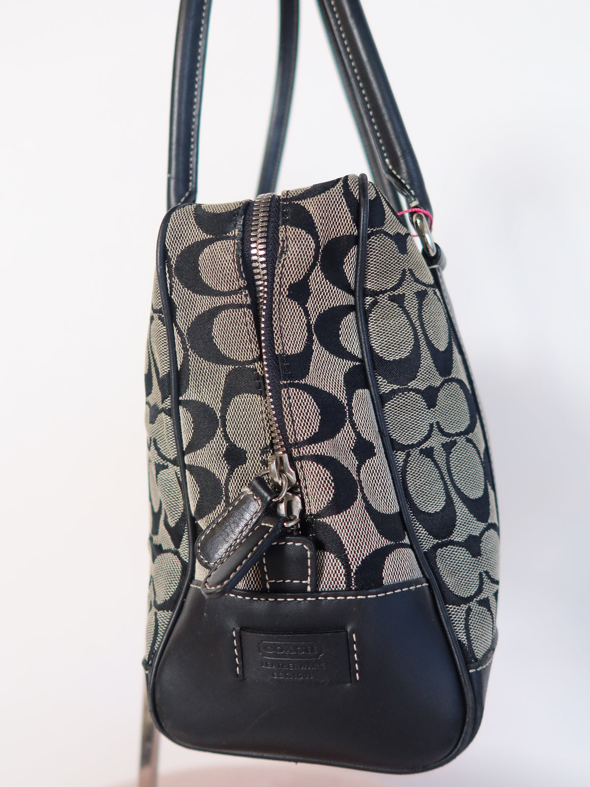 Coach Signature Black & Grey Satchel Bag