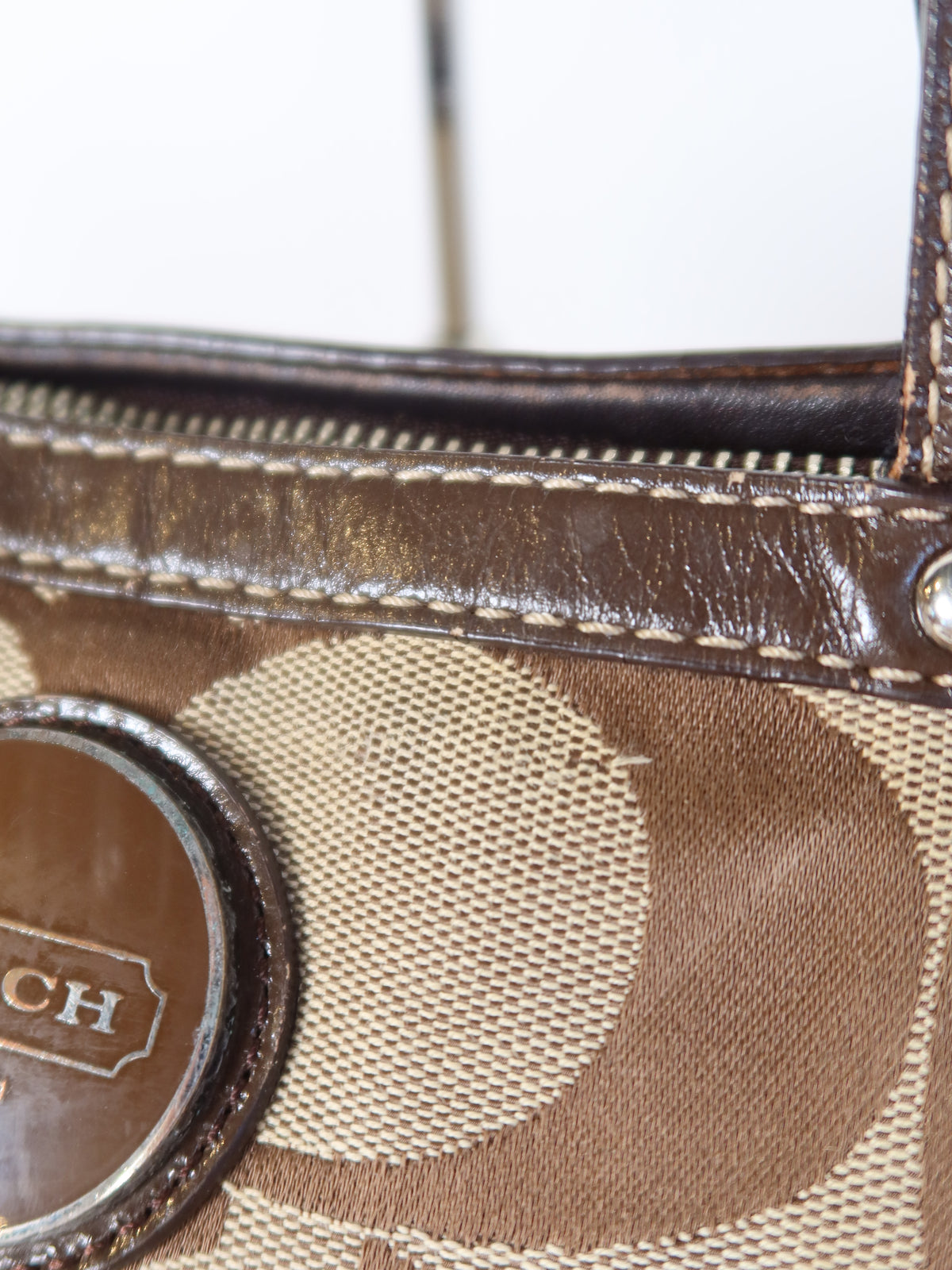 Coach Signature Stripe Tote Bag
