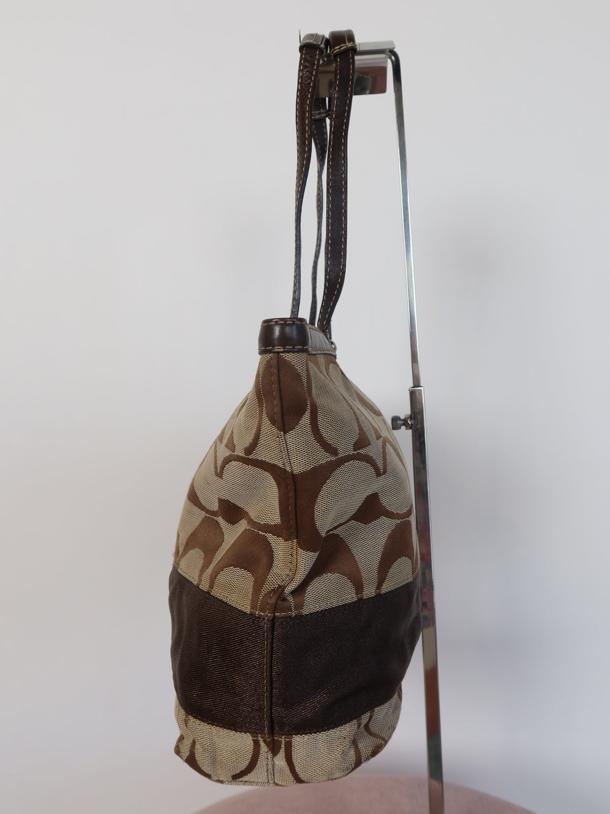 Coach Signature Stripe Tote Bag