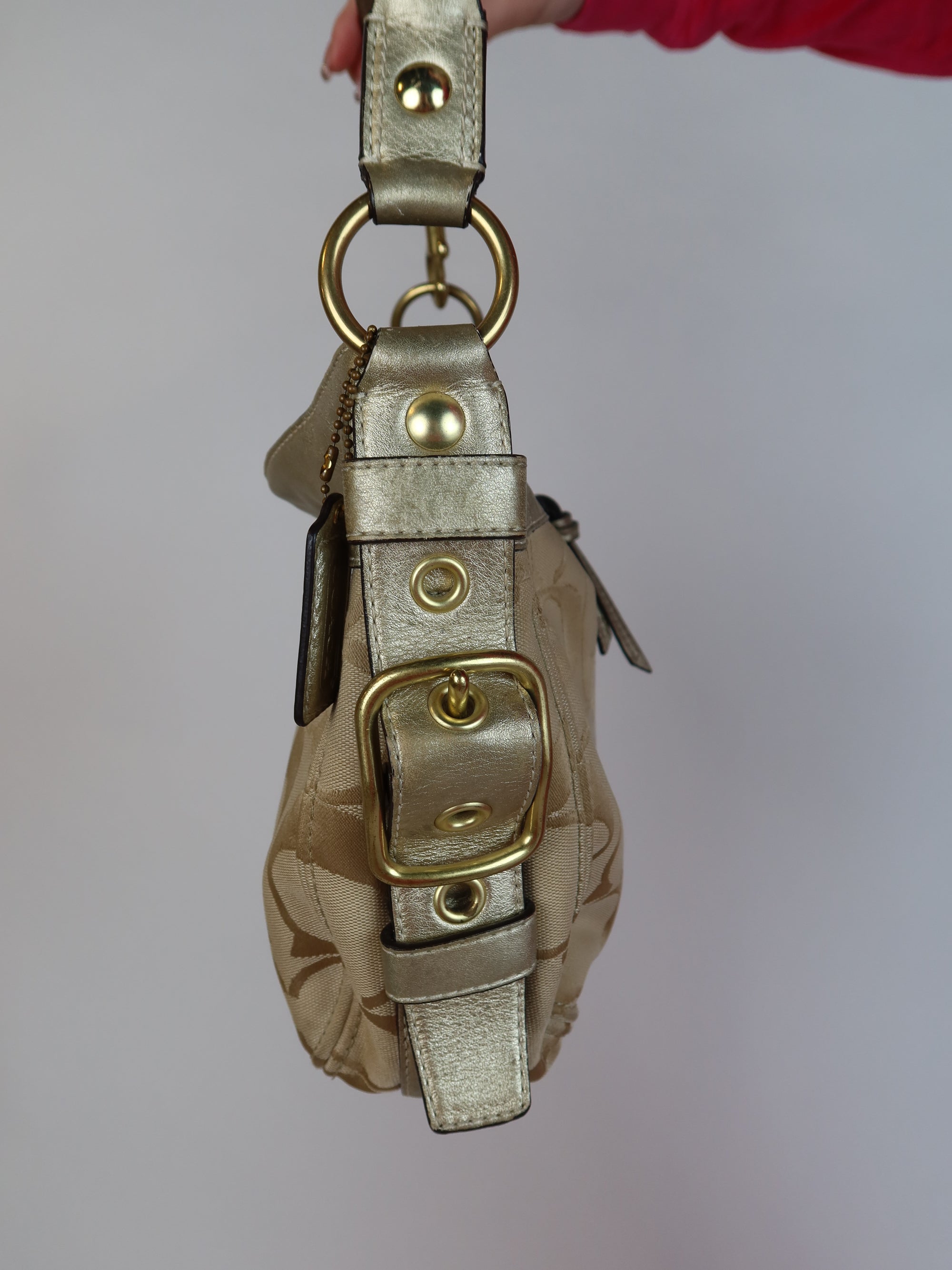 Vtg Gold Coach Bag