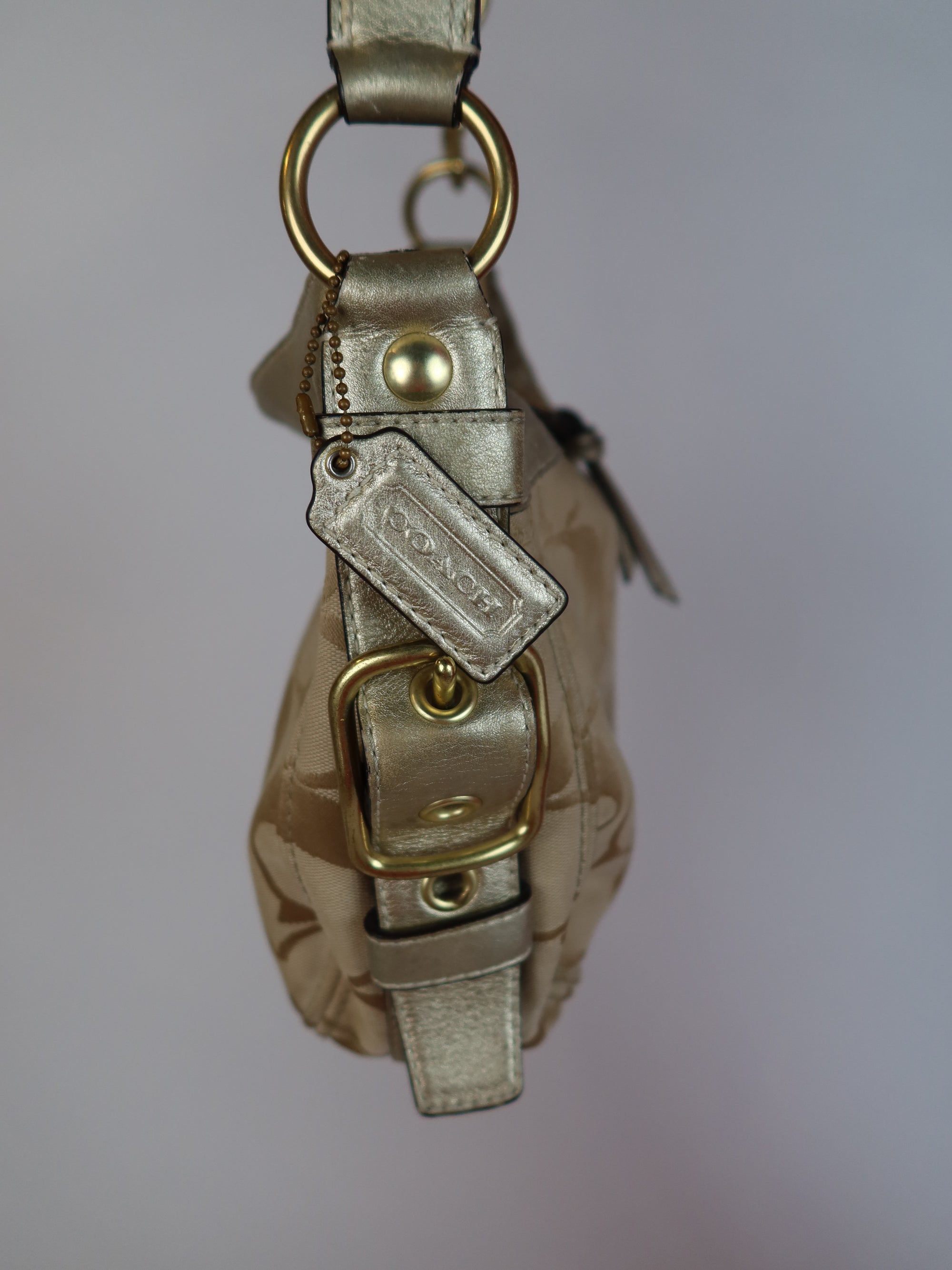 Vtg Gold Coach Bag
