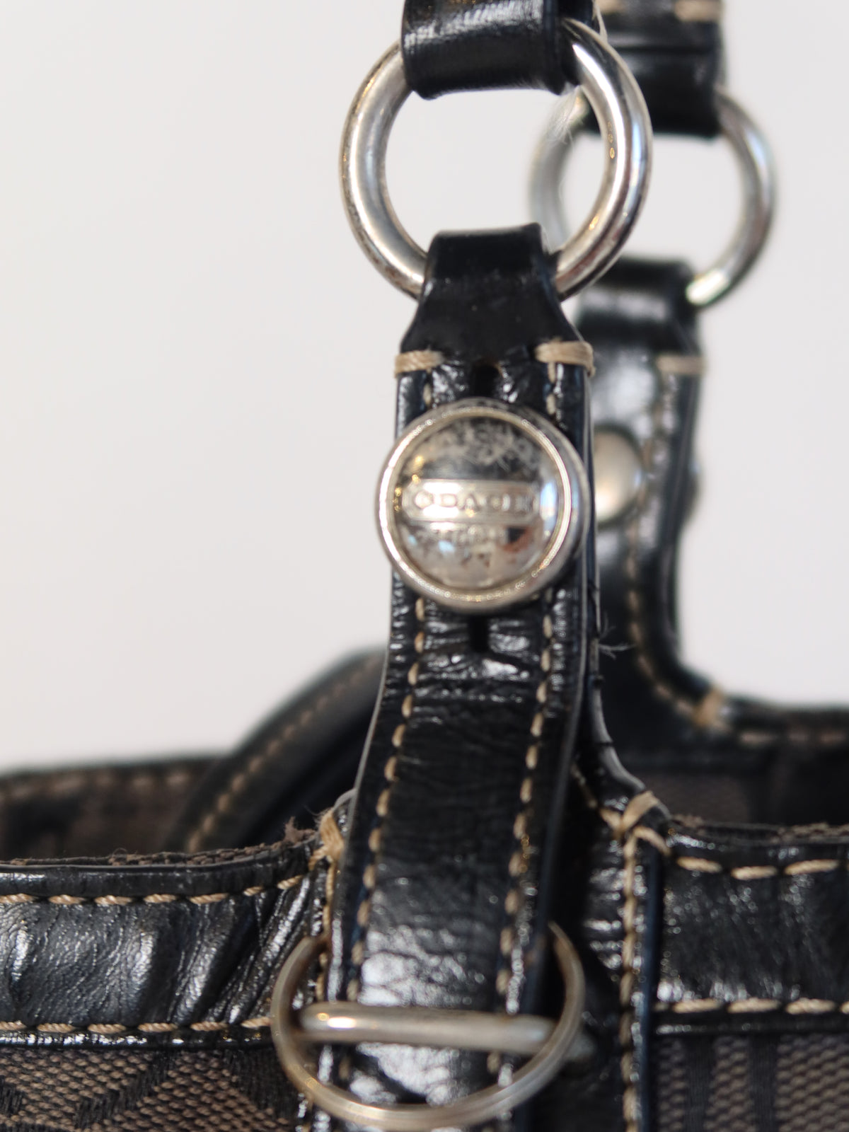 Coach Black Signature Tote Bag