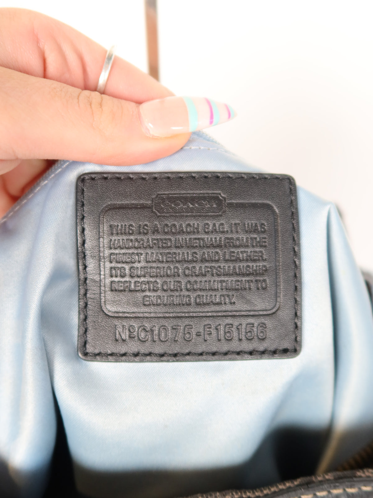Coach Black Signature Tote Bag