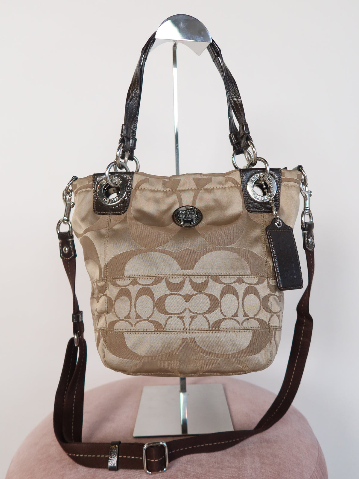 Coach Signature Patchwork Bucket Bag