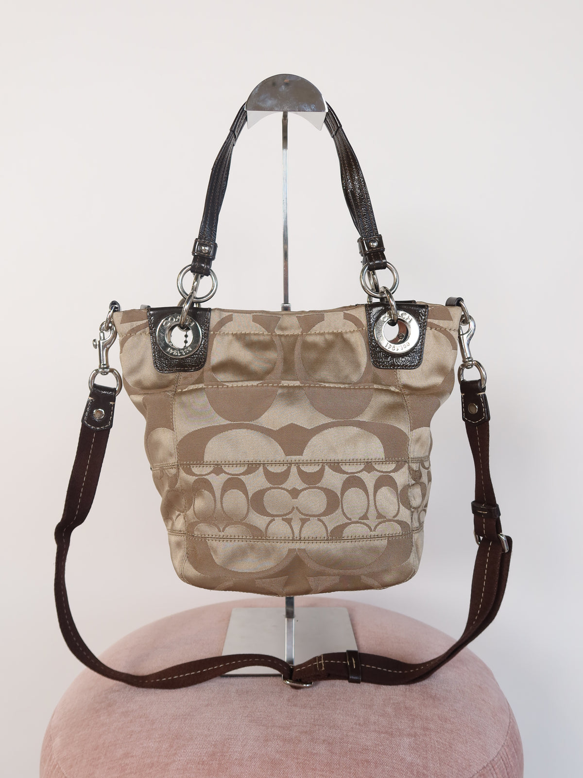 Coach Signature Patchwork Bucket Bag