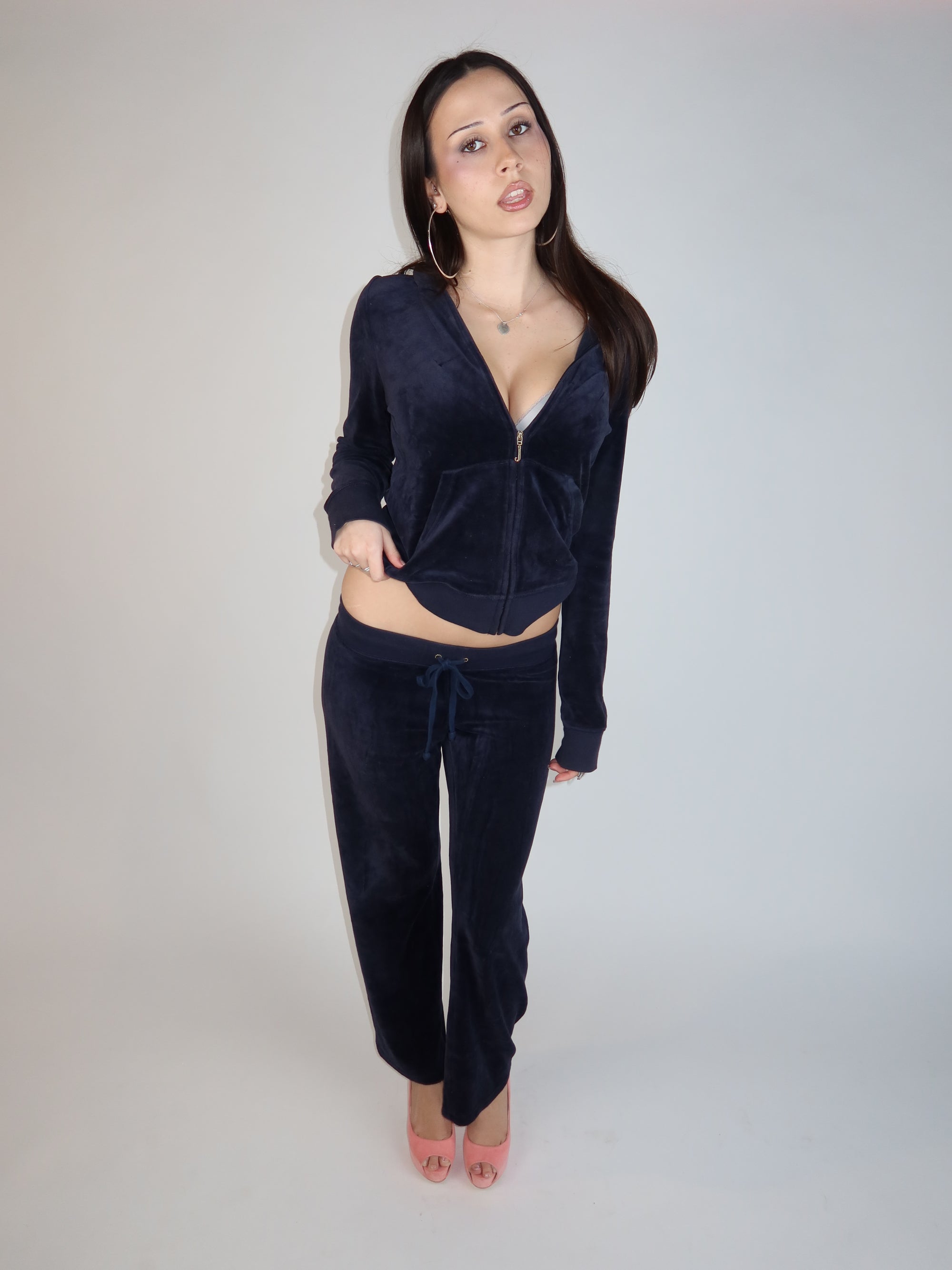Navy Juicy Velour Set M